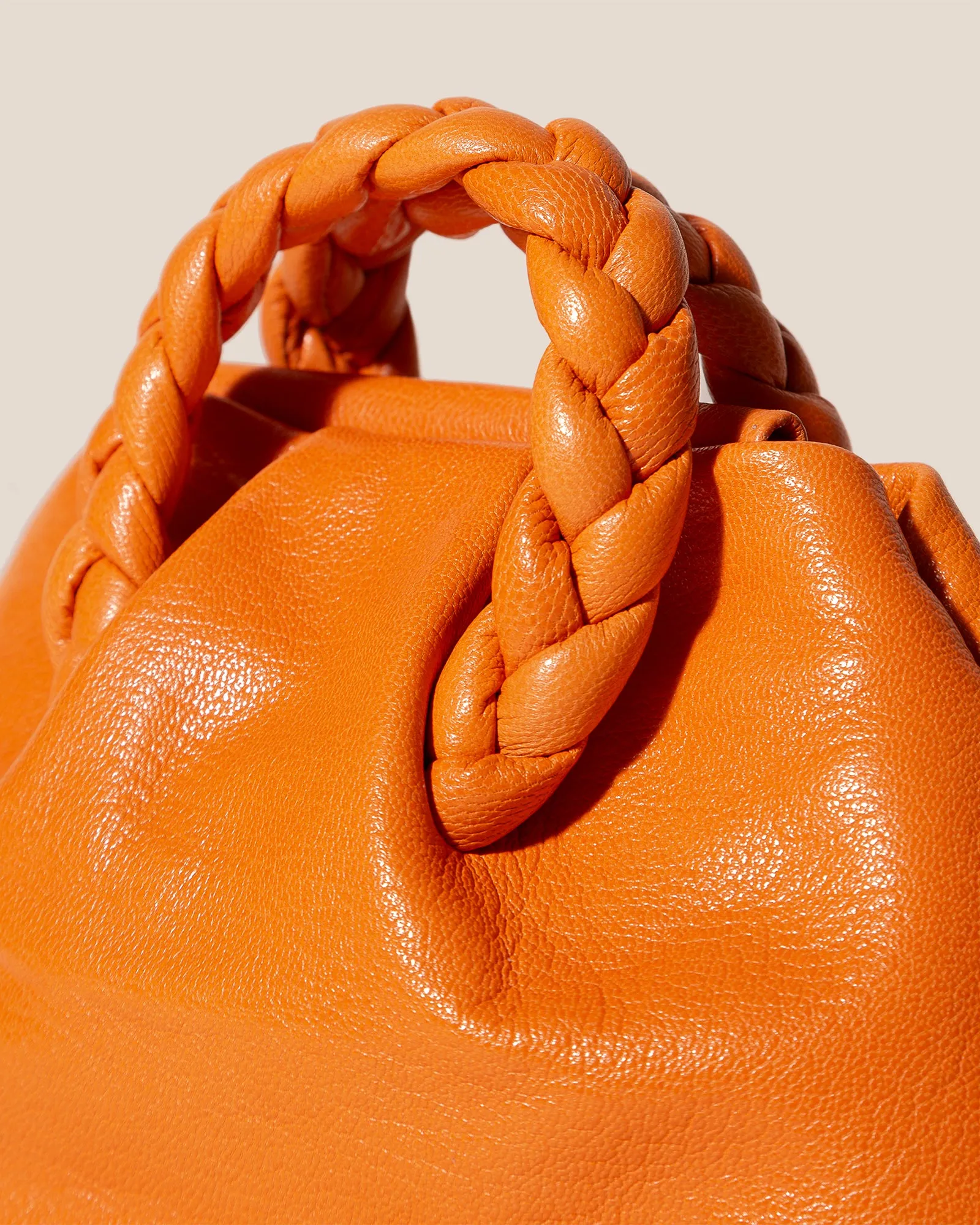 BOMBON SUPPLE SHINY - Plaited-handle Leather Handbag sold by Hereu Studio product image thumbnail 2