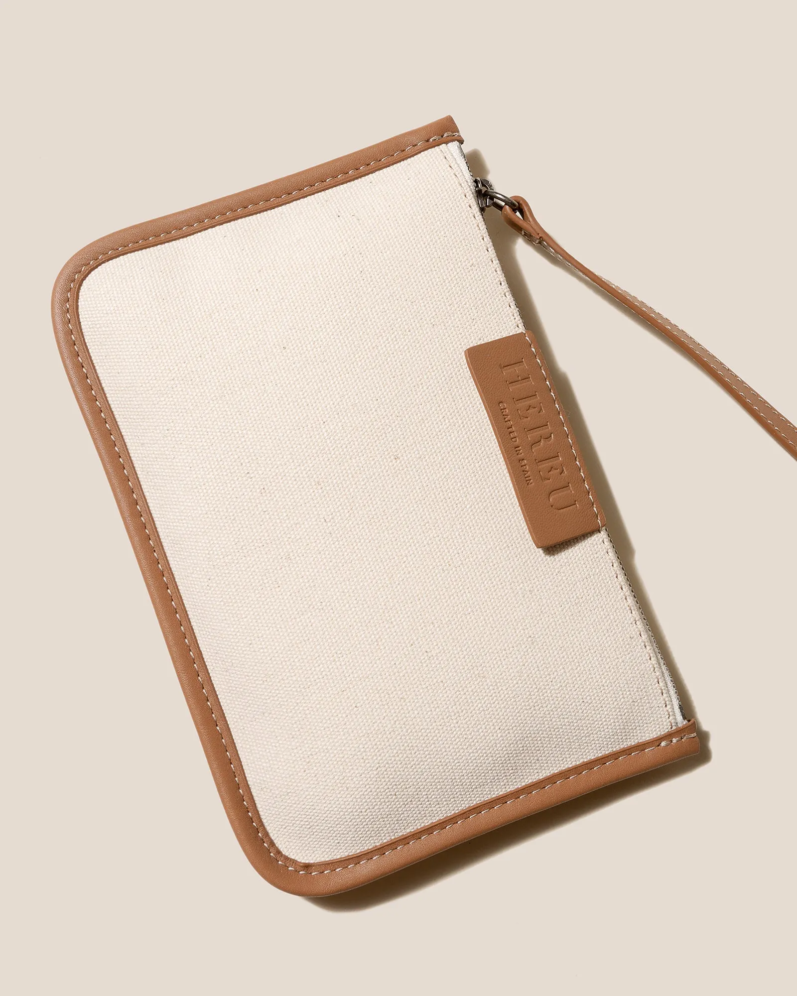 CALELLA FABRIC - Leather-trimmed Canvas Tote Bag sold by Hereu Studio product image thumbnail 5