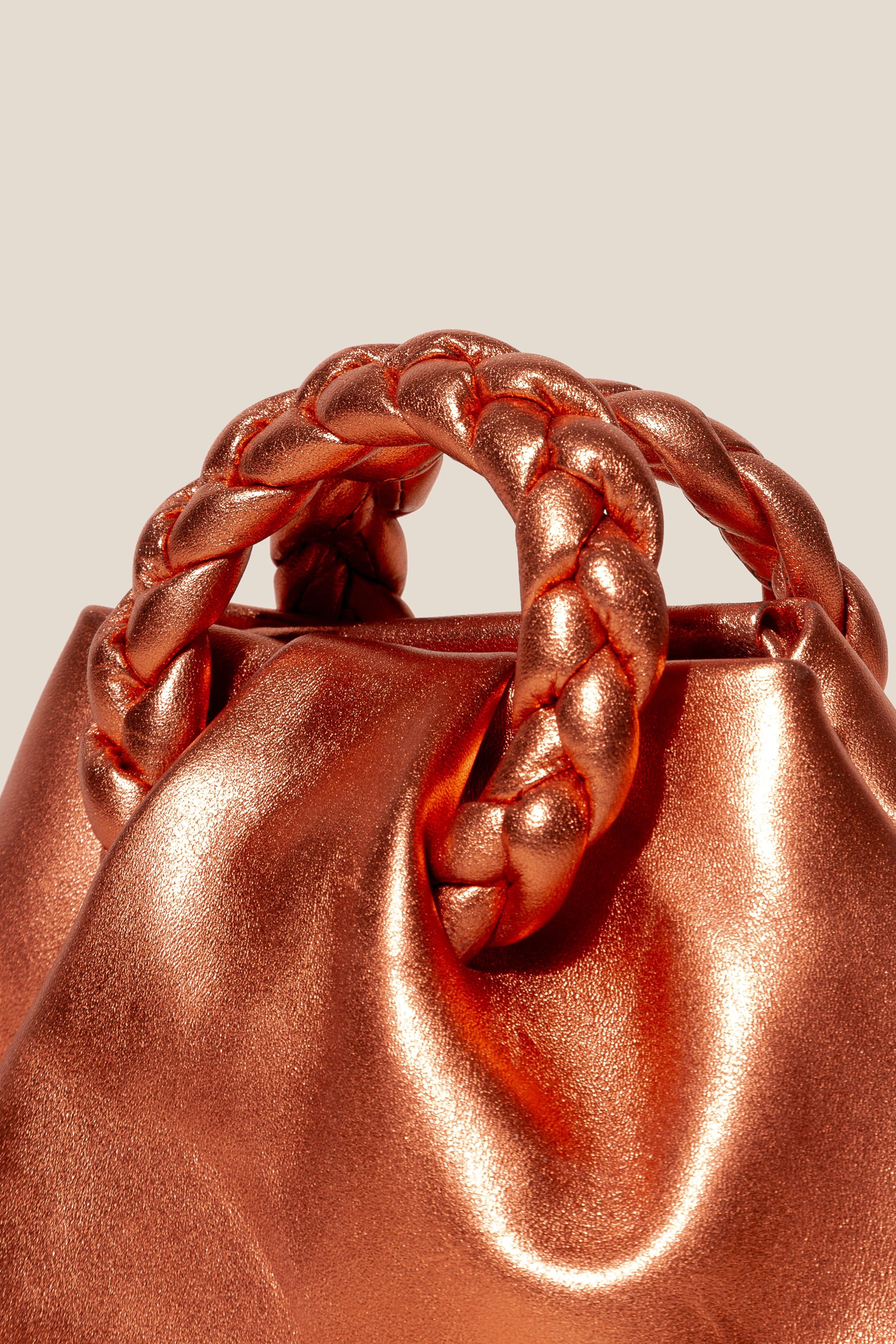 BOMBON METALLIC - Plaited-handle Leather Handbag sold by Hereu Studio product image thumbnail 2