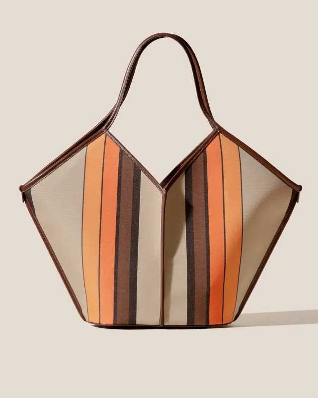 CALELLA STRIPED - Leather-trimmed Tote Bag made by Hereu Studio