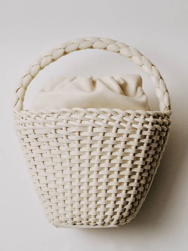 FIOL TOTE LEATHER - Hand-Braided Mini Tote Bag sold by Hereu Studio