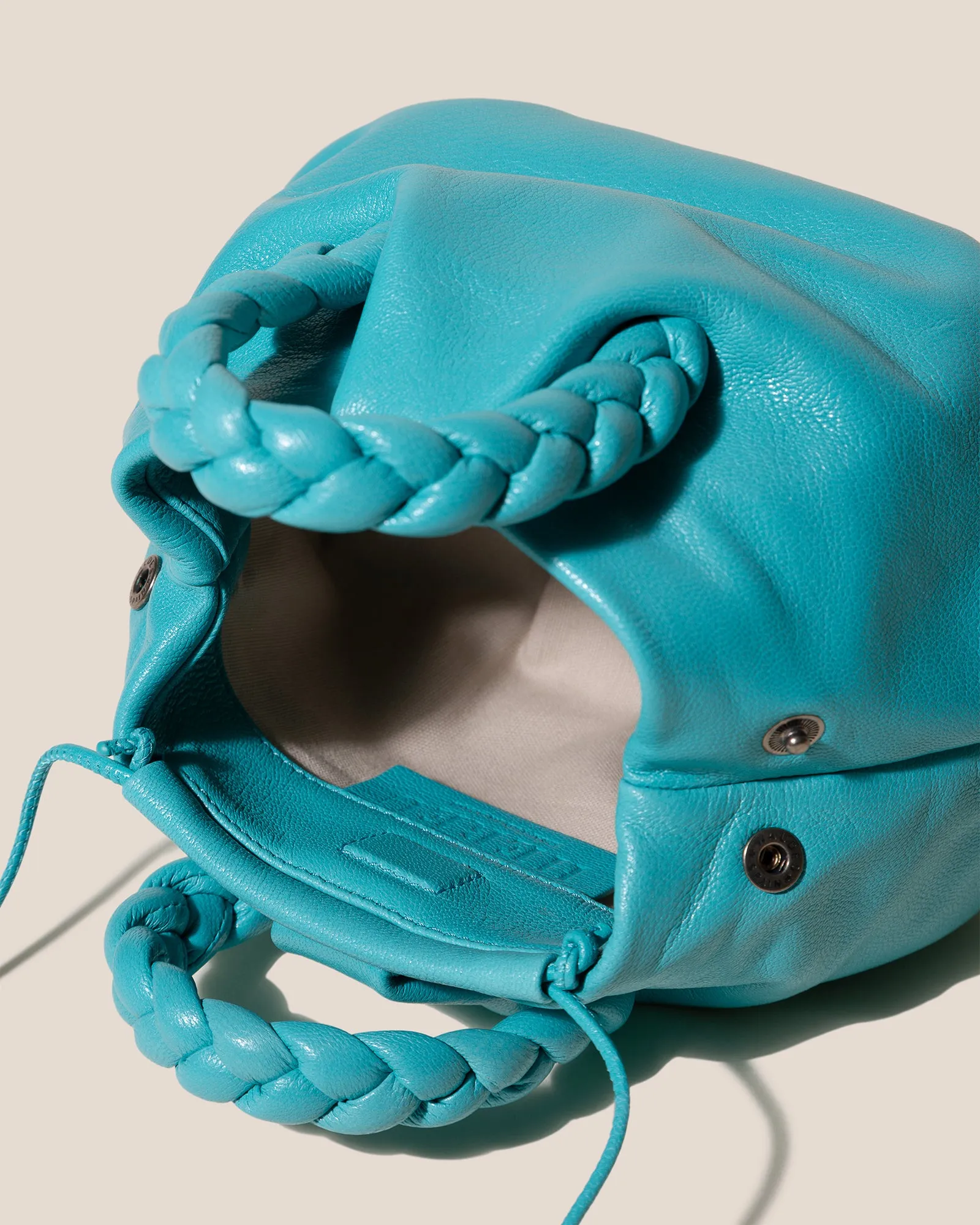 BOMBON SUPPLE SHINY - Plaited-handle Leather Handbag sold by Hereu Studio product image thumbnail 4