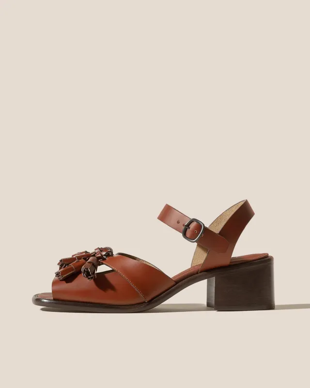 BOQUERIA HEELED - Open-Toe Tasseled Sandal sold by Hereu Studio