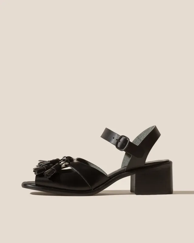 BOQUERIA HEELED - Open-Toe Tasseled Sandal sold by Hereu Studio