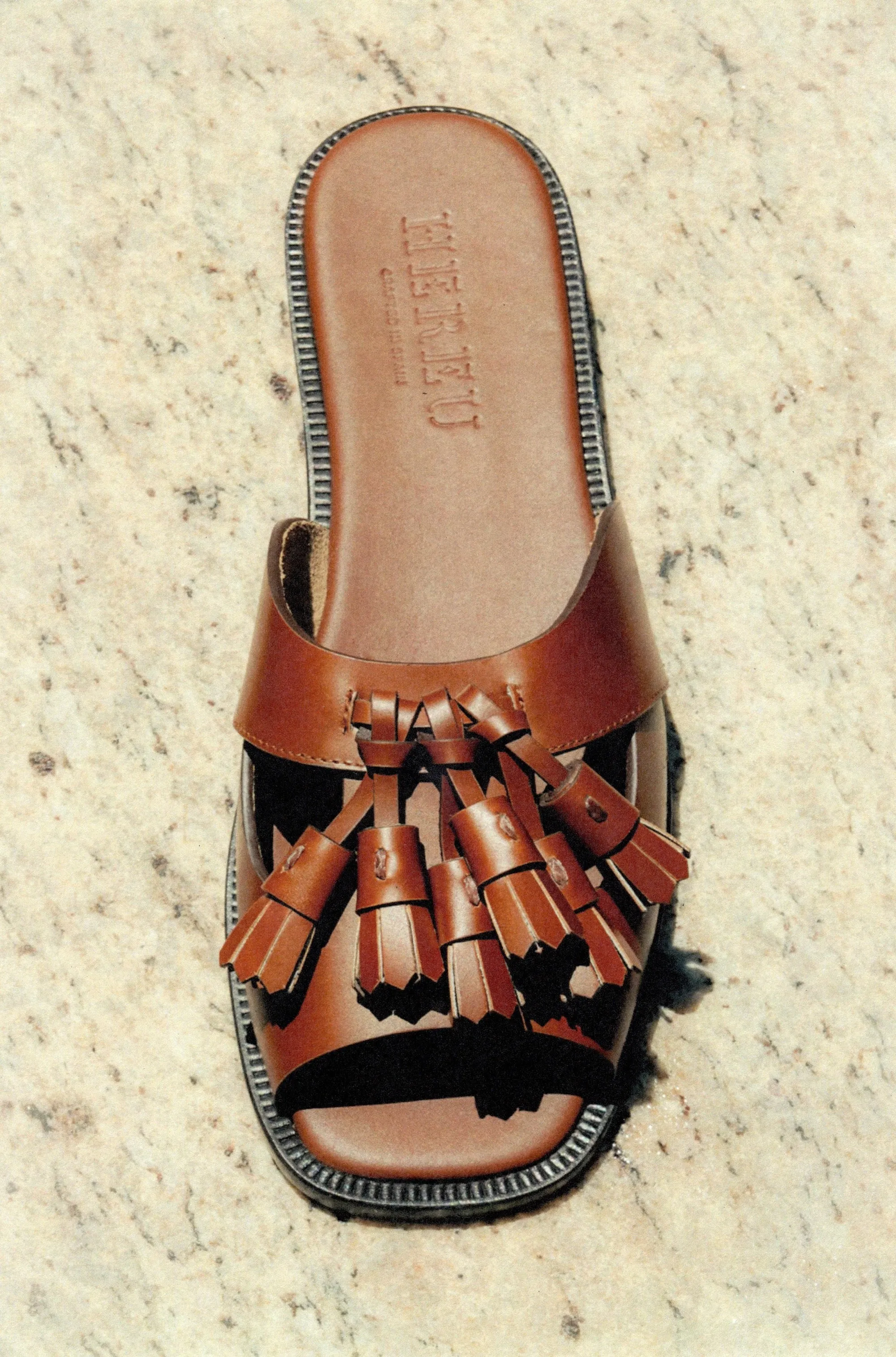 BOQUERIA SLIDE - Open-Toe Tasseled Slide sold by Hereu Studio