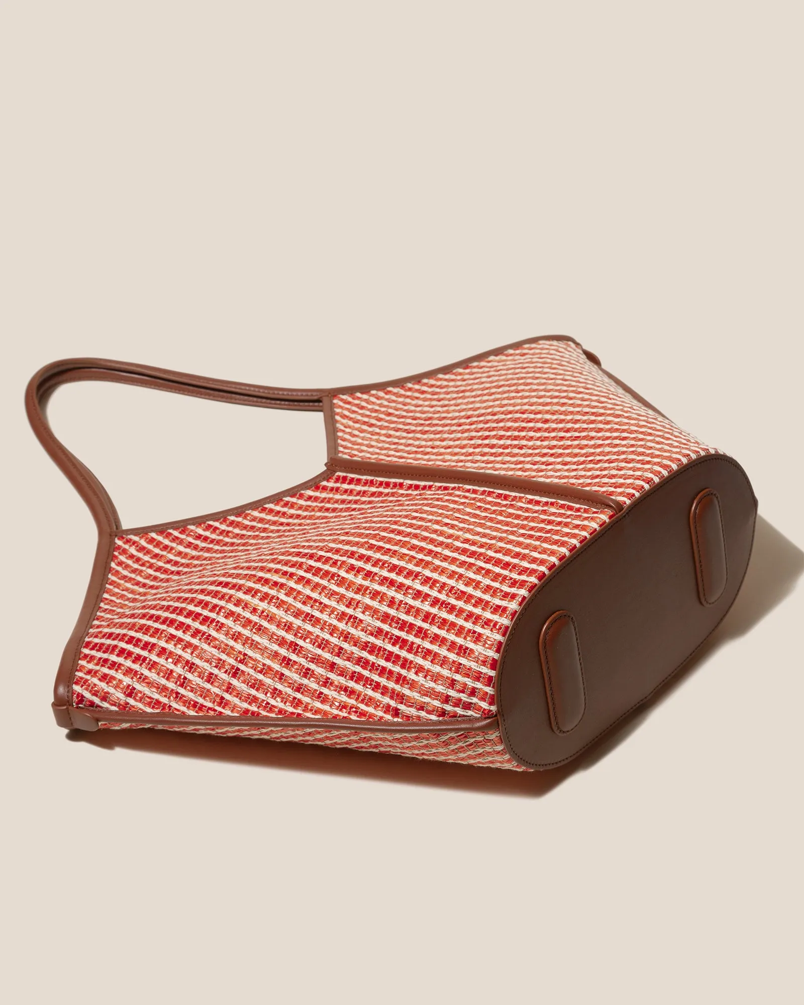CALELLA STRIPED RAFFIA - Leather-trimmed Tote Bag sold by Hereu Studio product image thumbnail 4