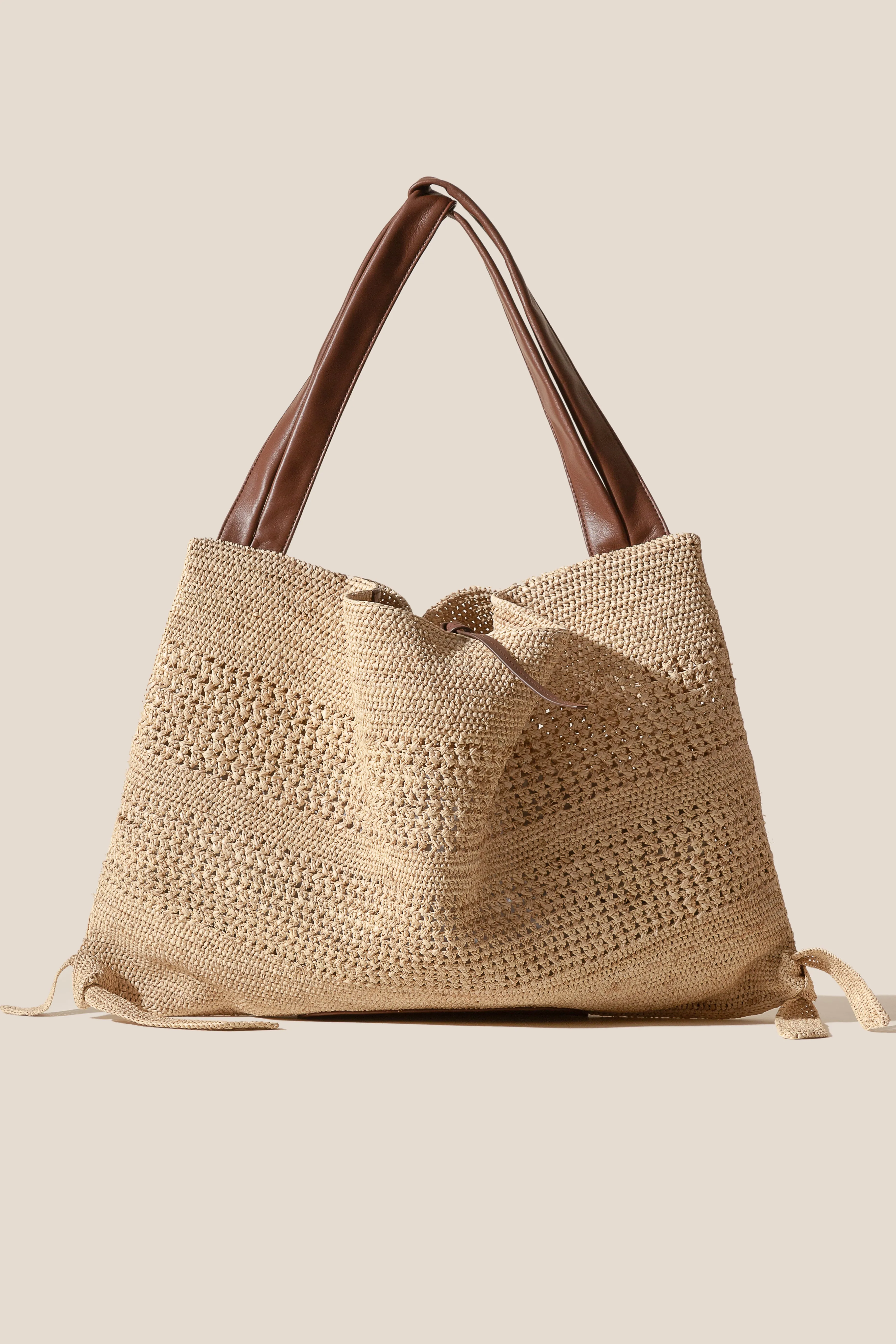CADOR - Slouchy Raffia Macrame Shoulder Bag sold by Hereu Studio