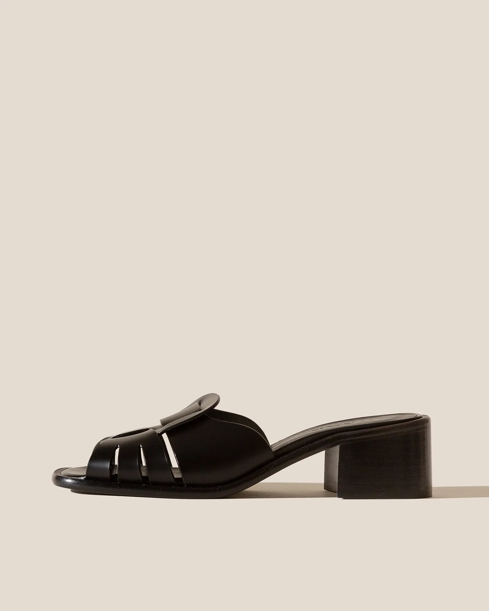 ANCORA SQUARED HEELED SLIDE - Heeled Fisherman Slide sold by Hereu Studio