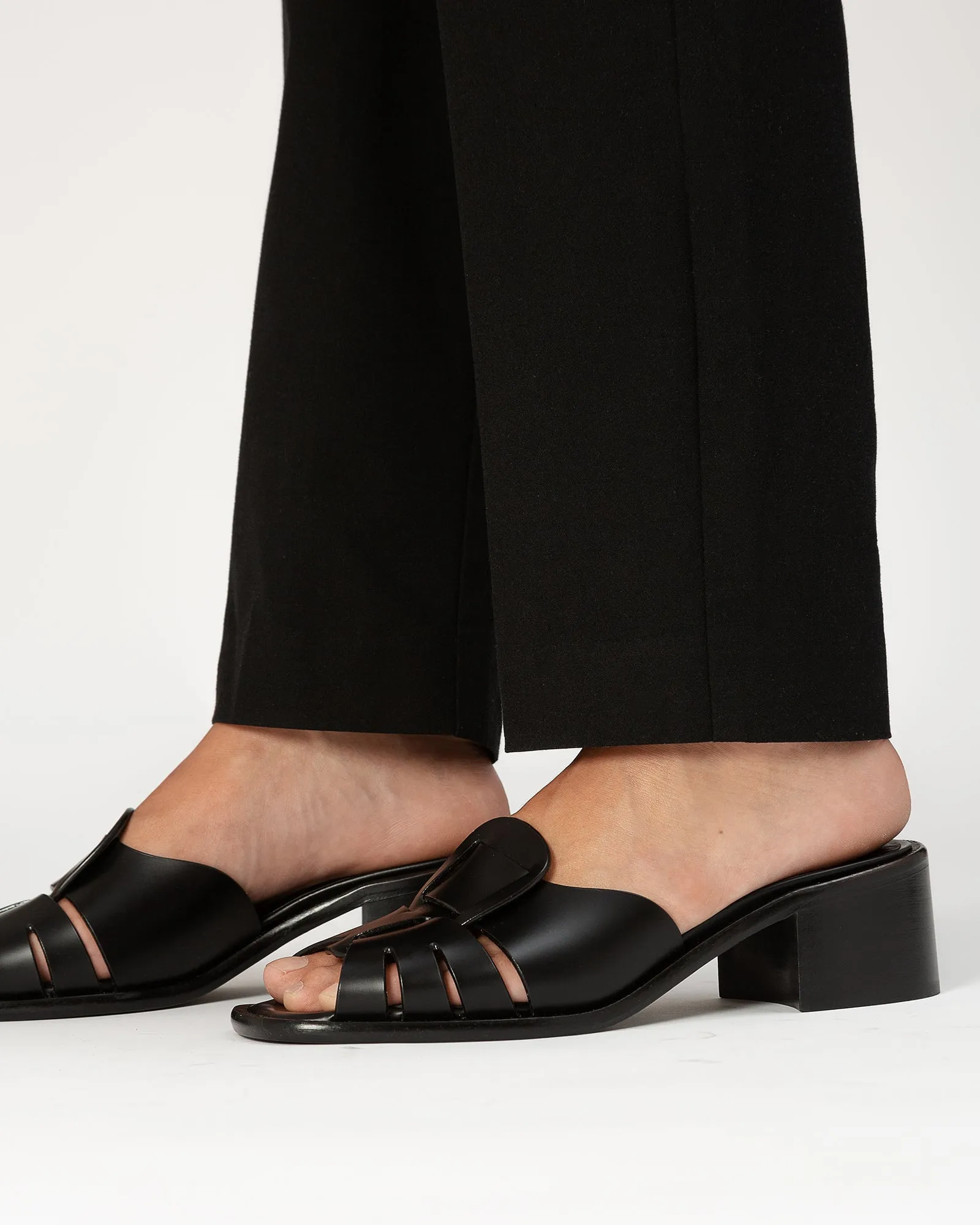 ANCORA SQUARED HEELED SLIDE - Heeled Fisherman Slide sold by Hereu Studio product image thumbnail 5