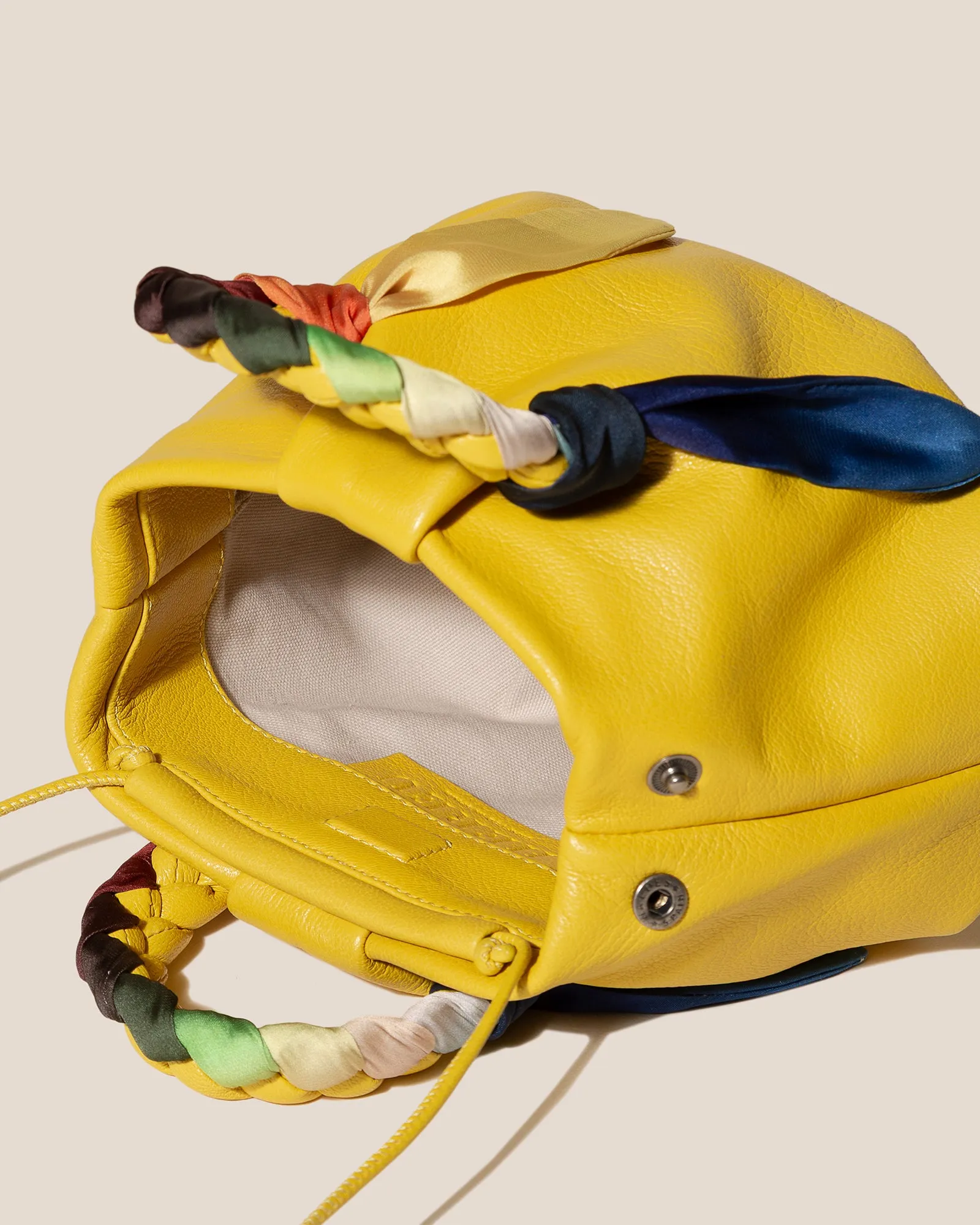 BOMBON FOULARD - Plaited-handle Leather Handbag sold by Hereu Studio product image thumbnail 4