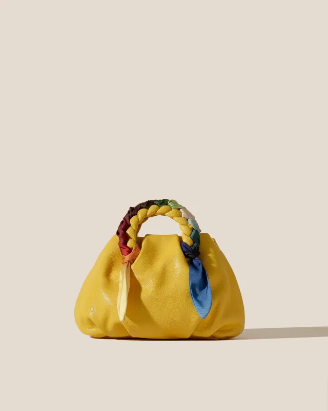 BOMBON FOULARD - Plaited-handle Leather Handbag sold by Hereu Studio