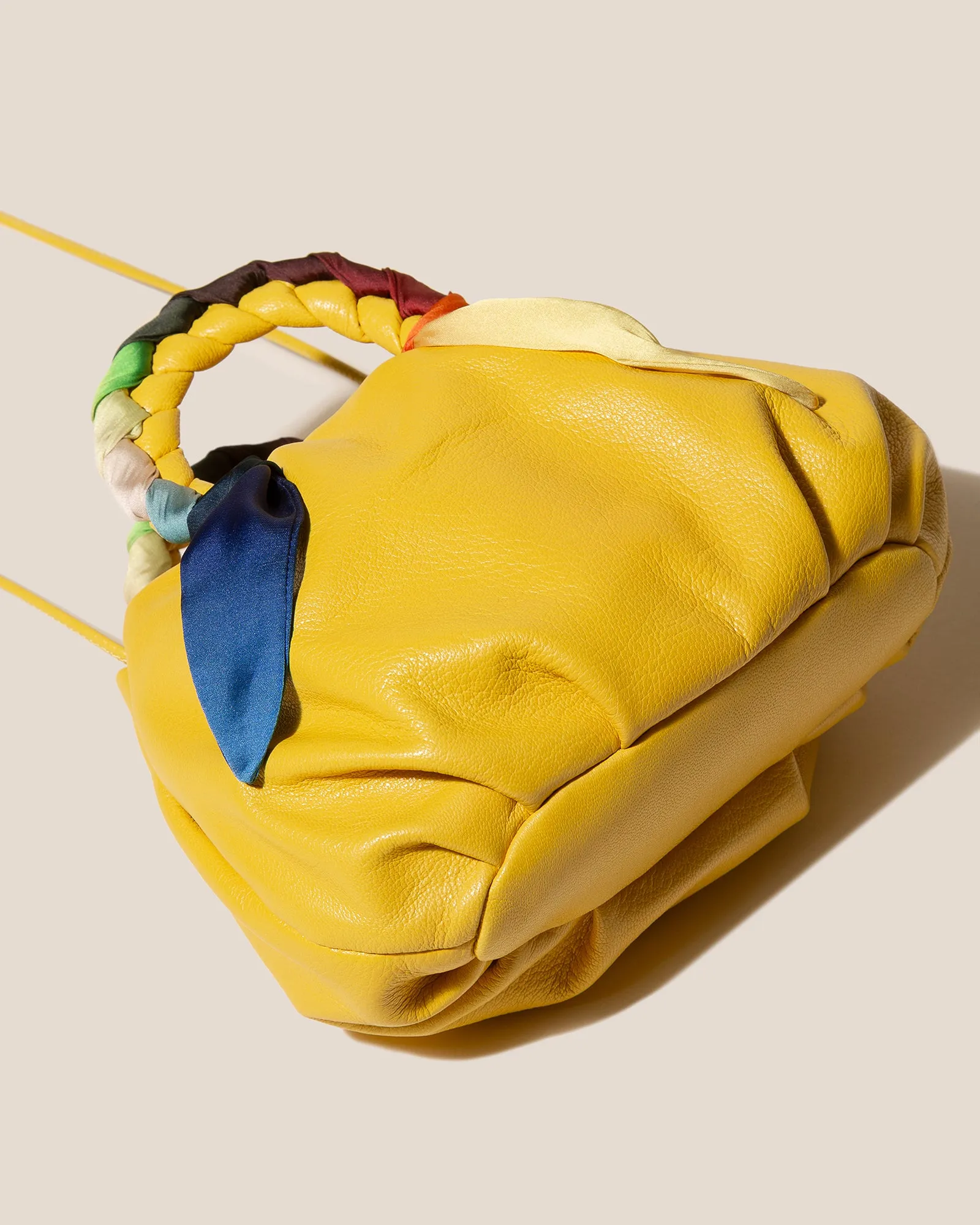 BOMBON FOULARD - Plaited-handle Leather Handbag sold by Hereu Studio product image thumbnail 3