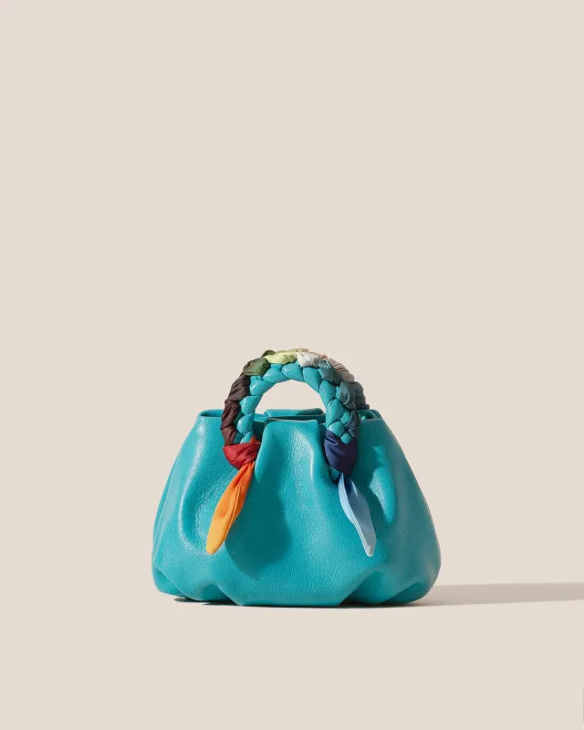 BOMBON FOULARD - Plaited-handle Leather Handbag sold by Hereu Studio