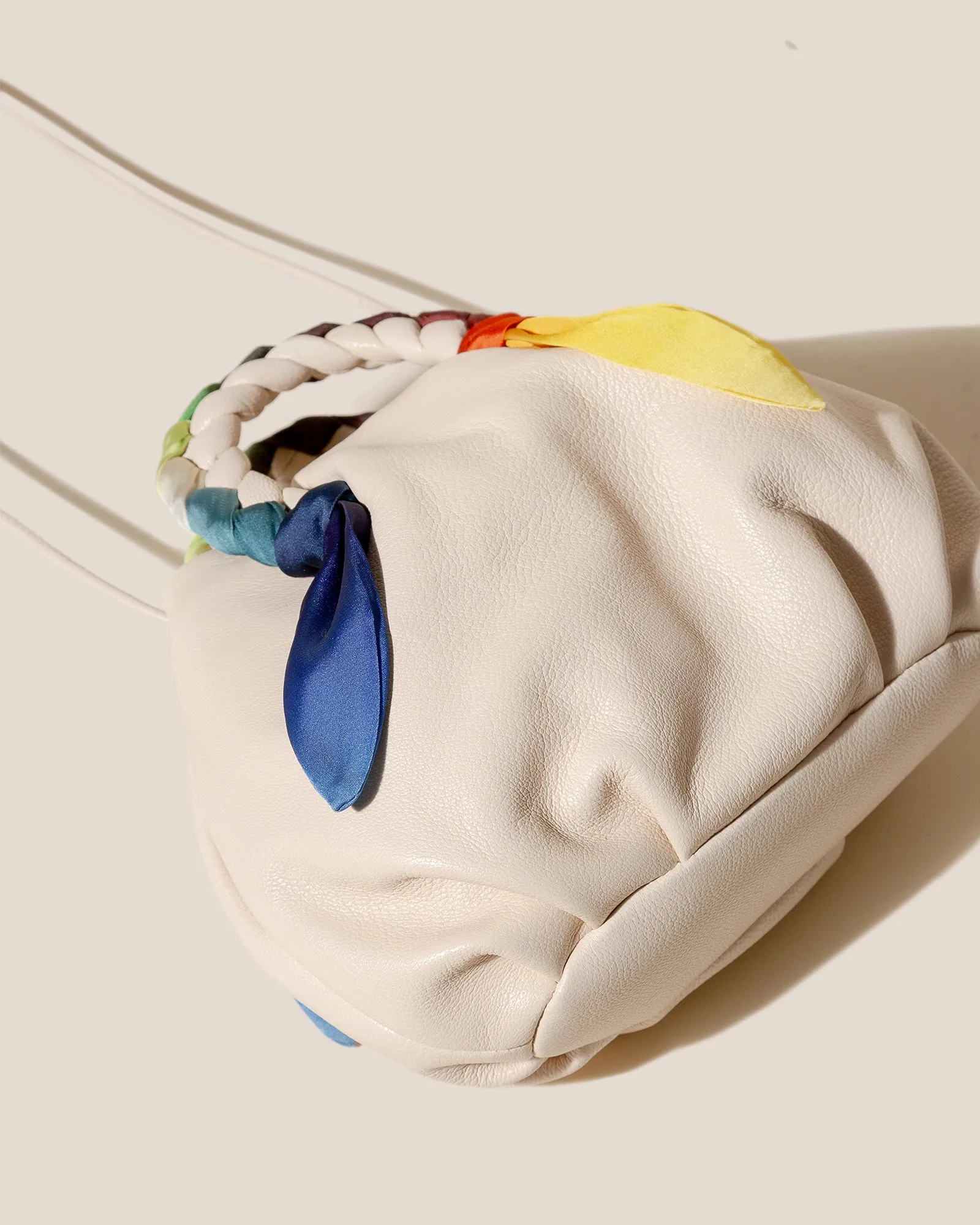 BOMBON FOULARD - Plaited-handle Leather Handbag sold by Hereu Studio product image thumbnail 4