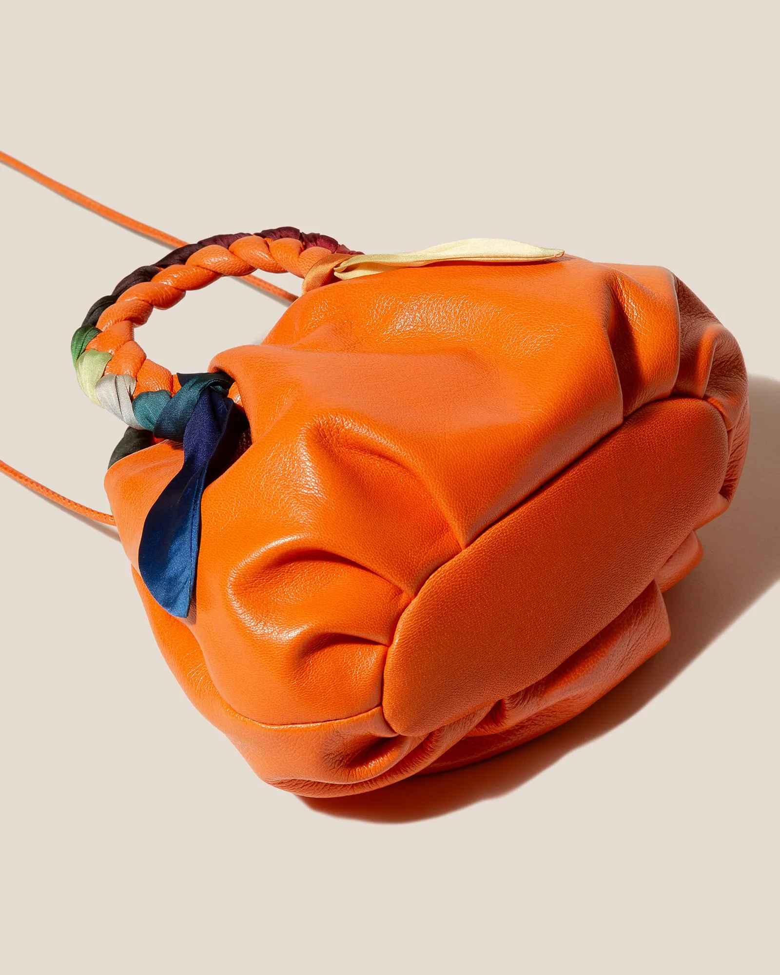 BOMBON FOULARD - Plaited-handle Leather Handbag sold by Hereu Studio product image thumbnail 3