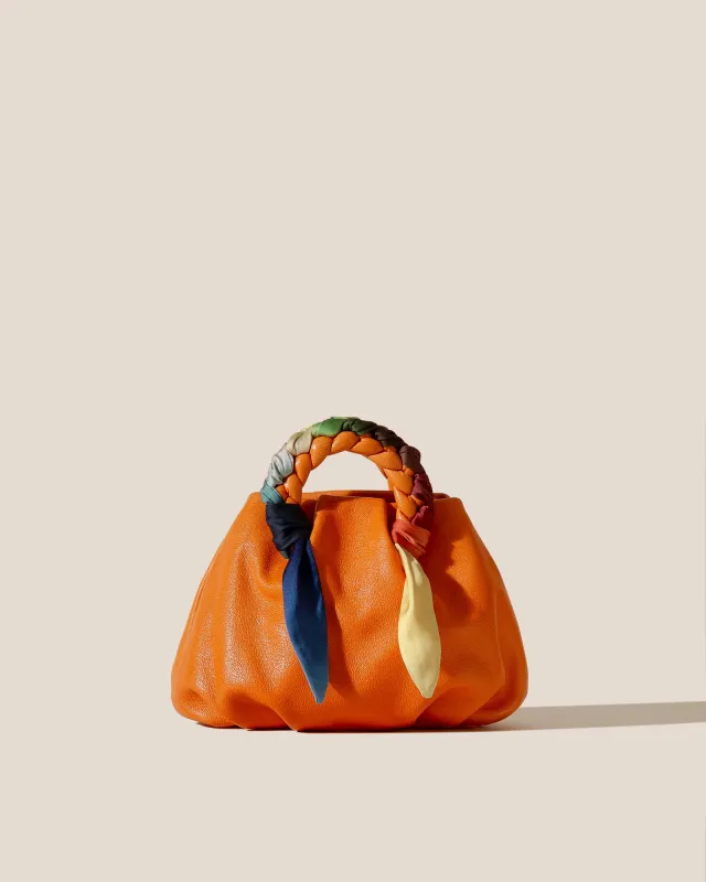 BOMBON FOULARD - Plaited-handle Leather Handbag sold by Hereu Studio