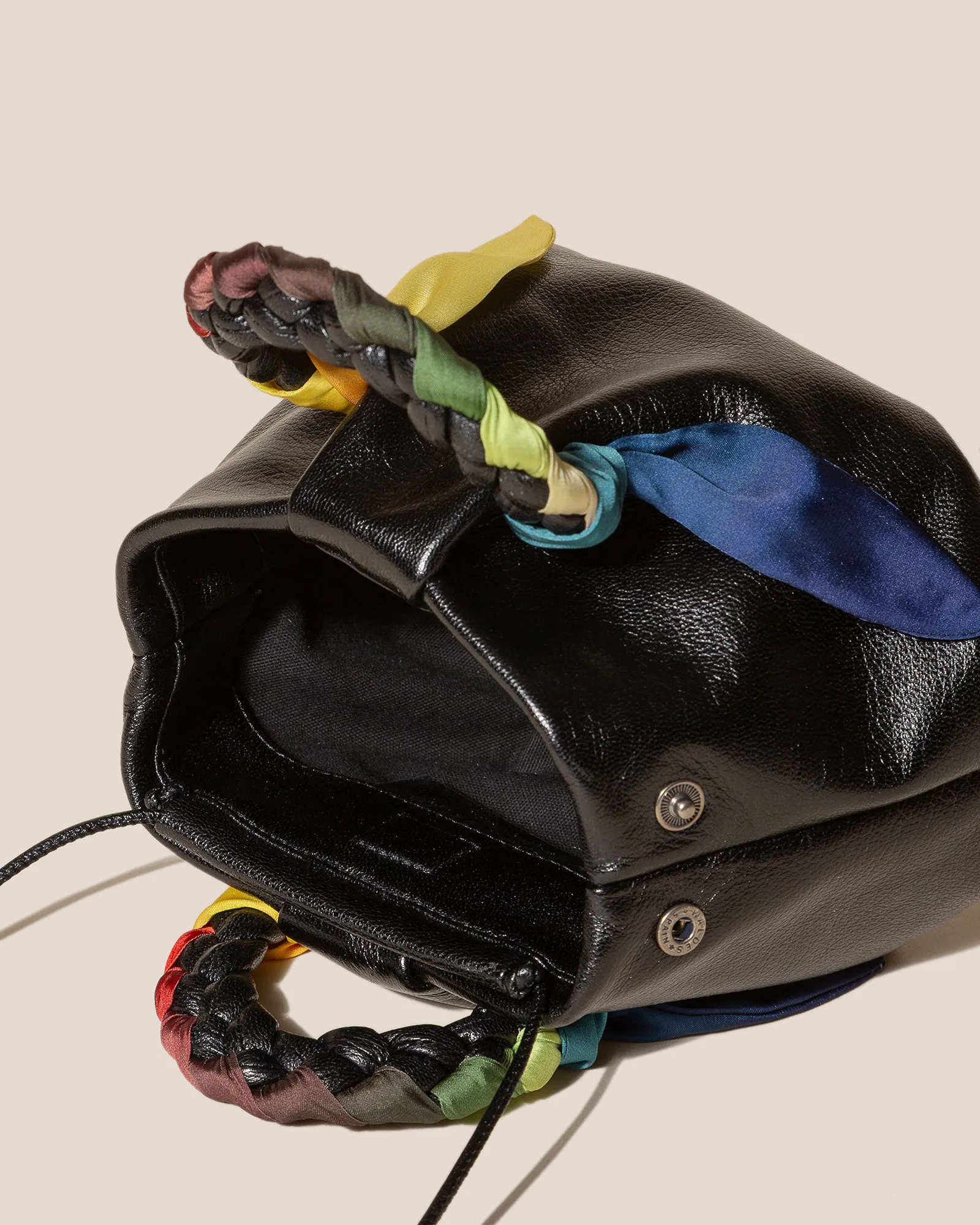 BOMBON FOULARD - Plaited-handle Leather Handbag sold by Hereu Studio product image thumbnail 3