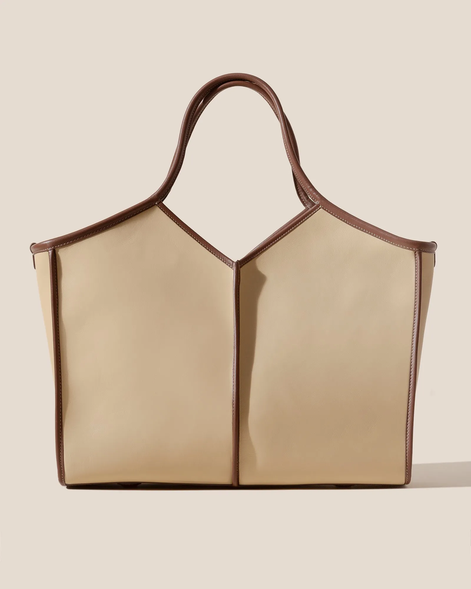 CALELLA SQUARED MEDIUM LEATHER - Leather-trimmed Tote Bag sold by Hereu Studio
