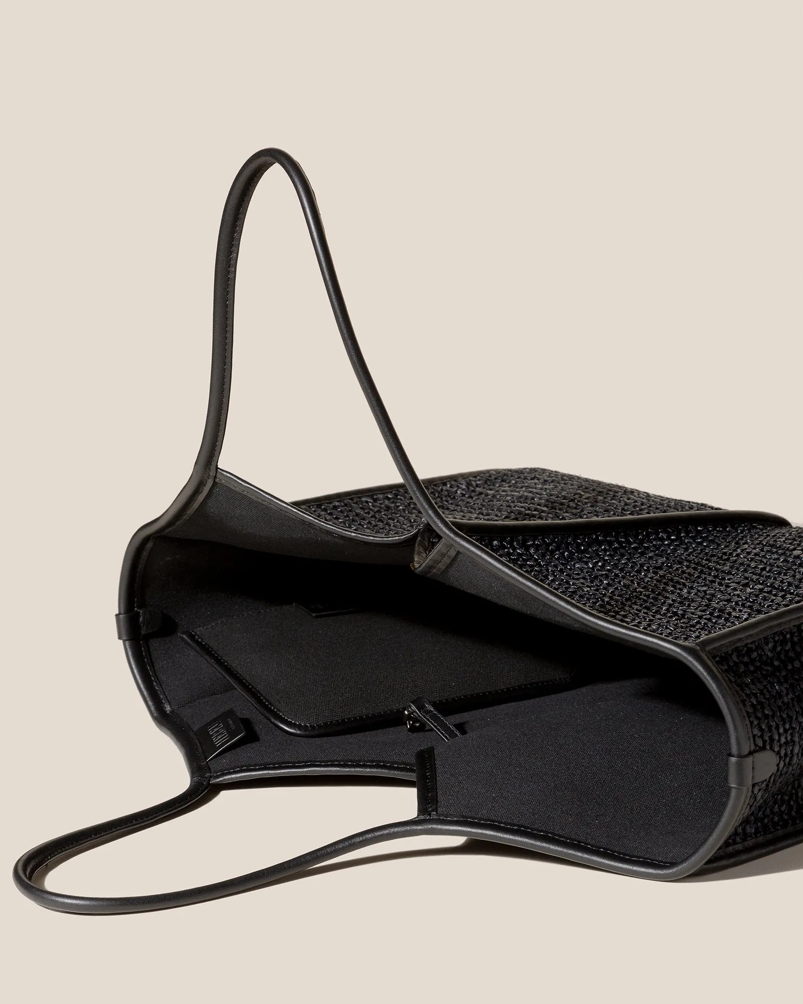 CALELLA SQUARED MEDIUM RAFFIA - Leather-trimmed Tote Bag sold by Hereu Studio product image thumbnail 4