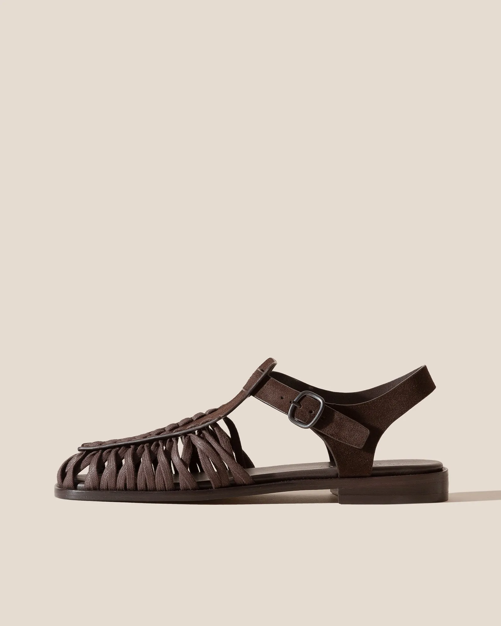 ALARO SUEDE - Men's Square-Toe T-bar Sandal sold by Hereu Studio