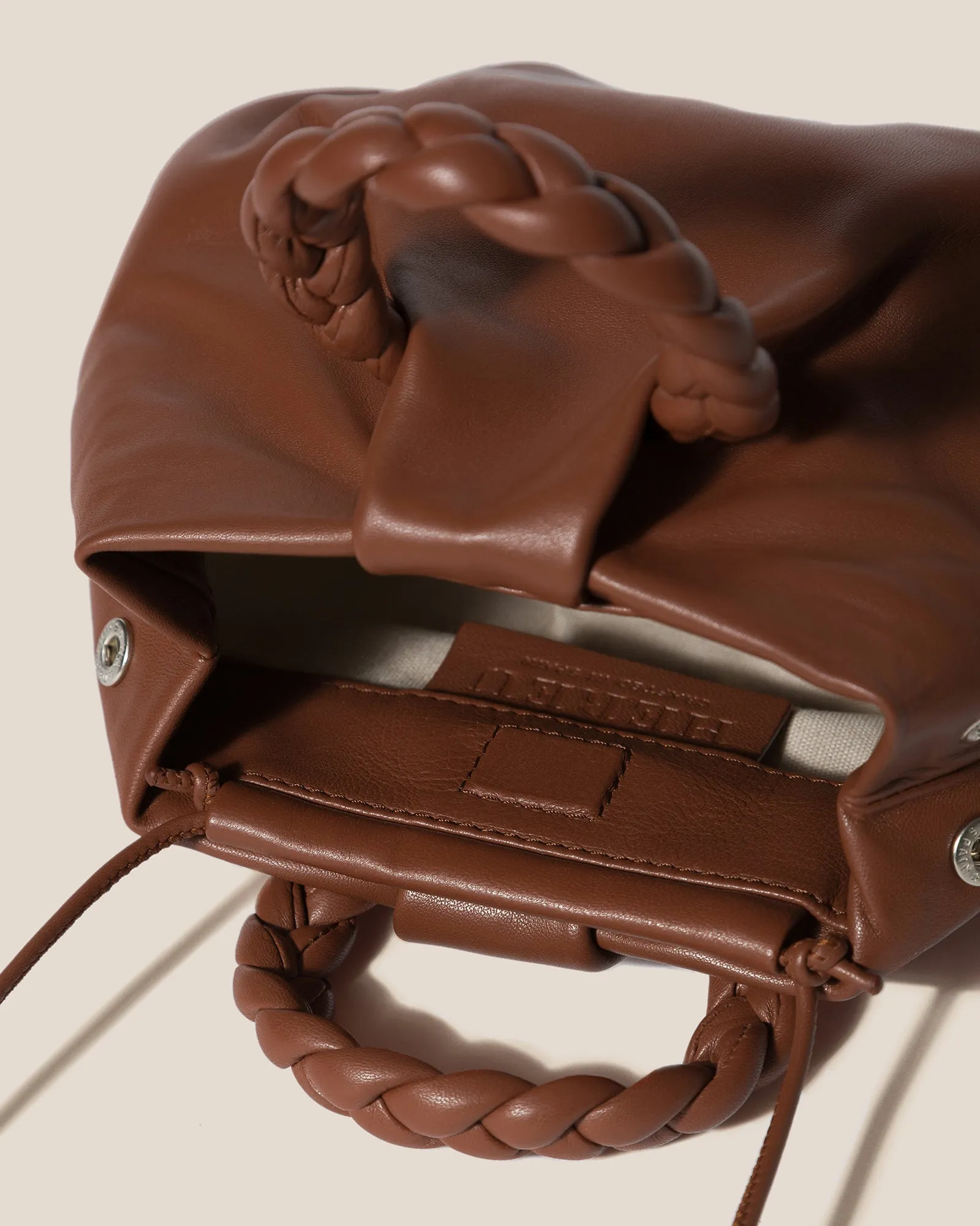 BOMBON - Plaited-handle Leather Handbag sold by Hereu Studio product image thumbnail 4