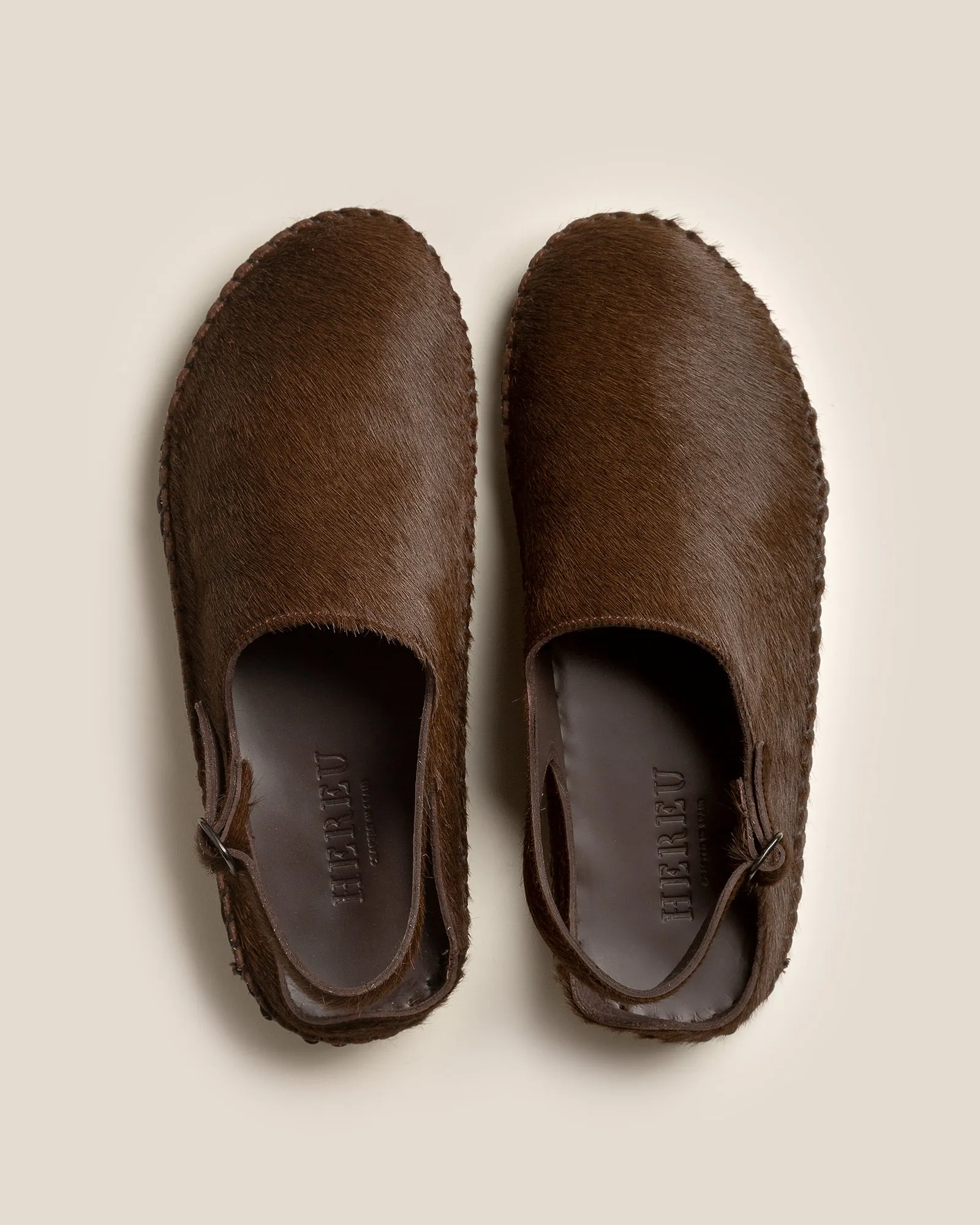 CARGOL CALF HAIR - Whipstitched Slingback Clog sold by Hereu Studio product image thumbnail 2