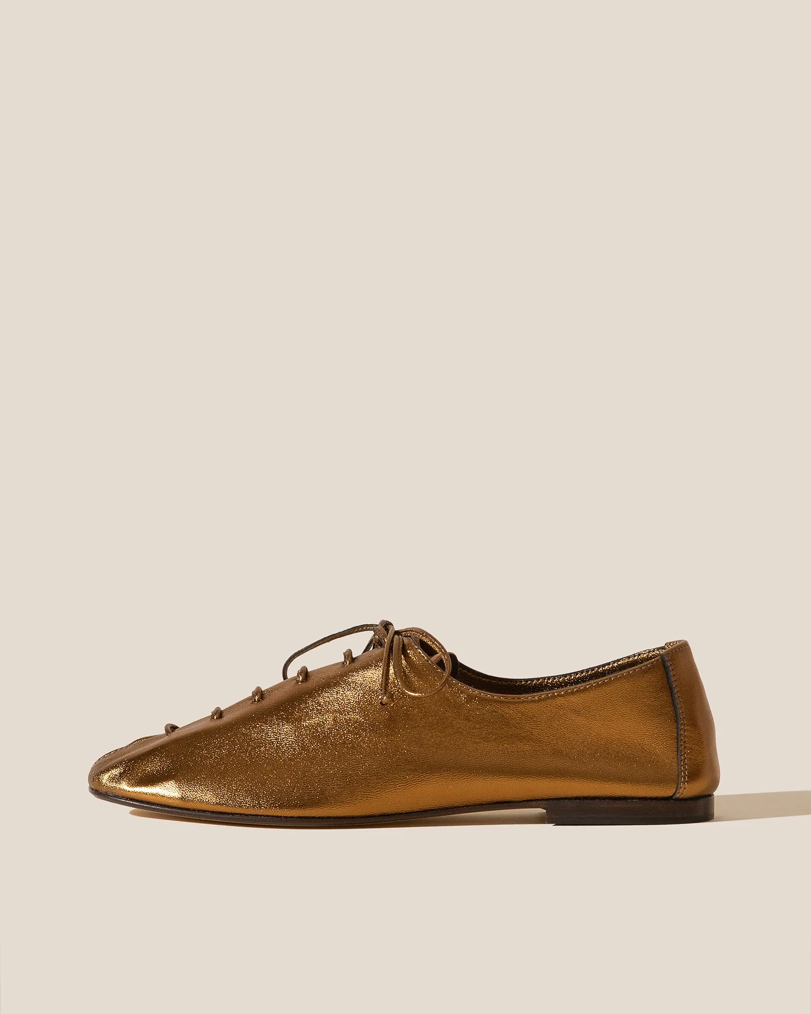 PLEGADA METALLIC - Deconstructed Lace-up Shoe sold by Hereu Studio