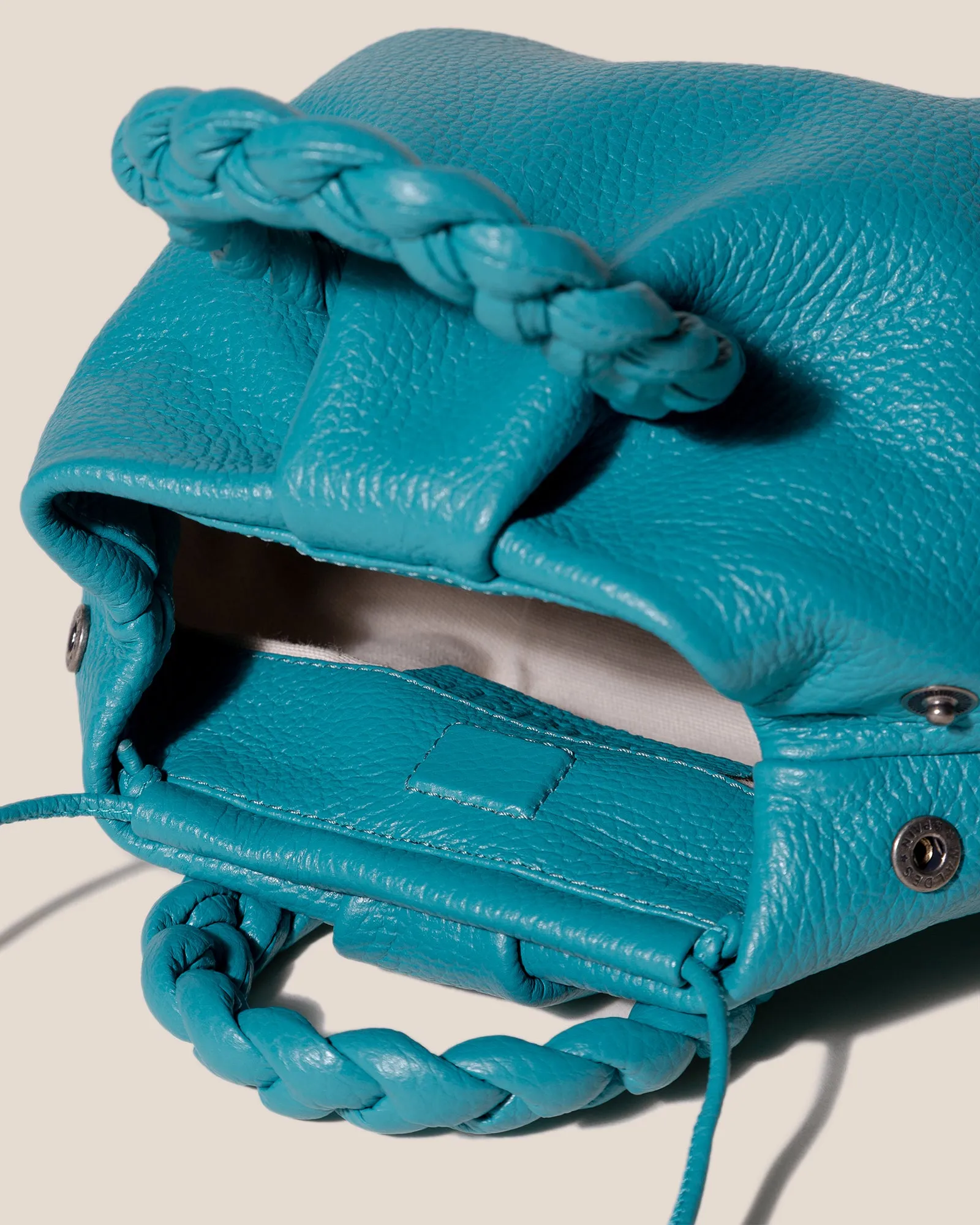 BOMBON GRAINY - Plaited-handle Leather Handbag sold by Hereu Studio product image thumbnail 3