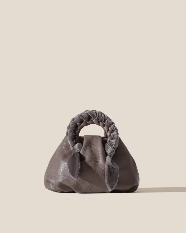 BOMBON VELVET FOULARD - Plaited-handle Leather Handbag sold by Hereu Studio