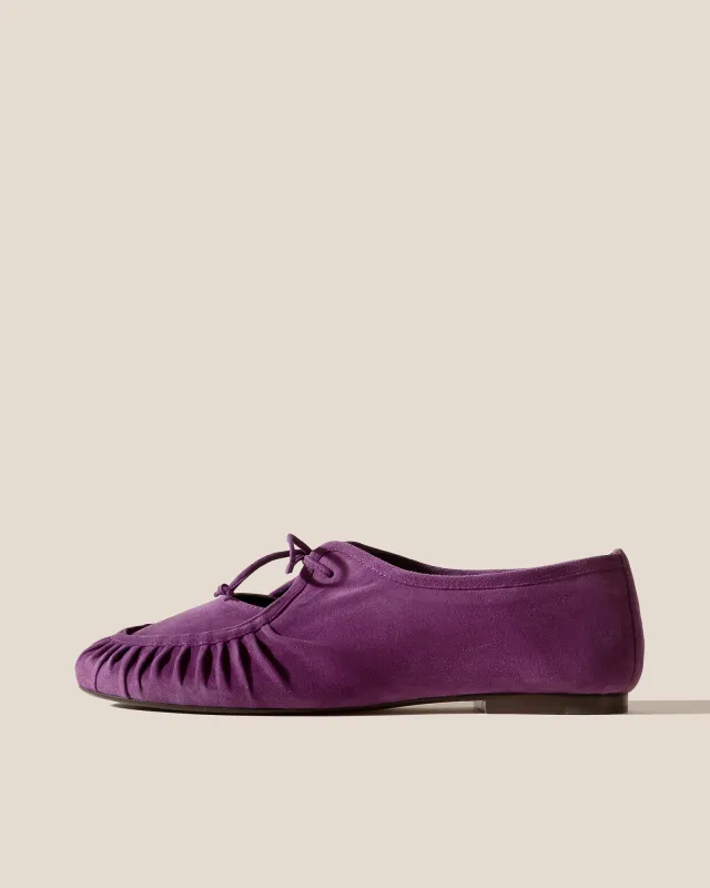 COVETA SUEDE - Pleated Lace-up Loafer sold by Hereu Studio