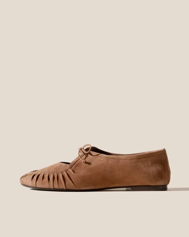 COVETA SUEDE - Pleated Lace-up Loafer sold by Hereu Studio