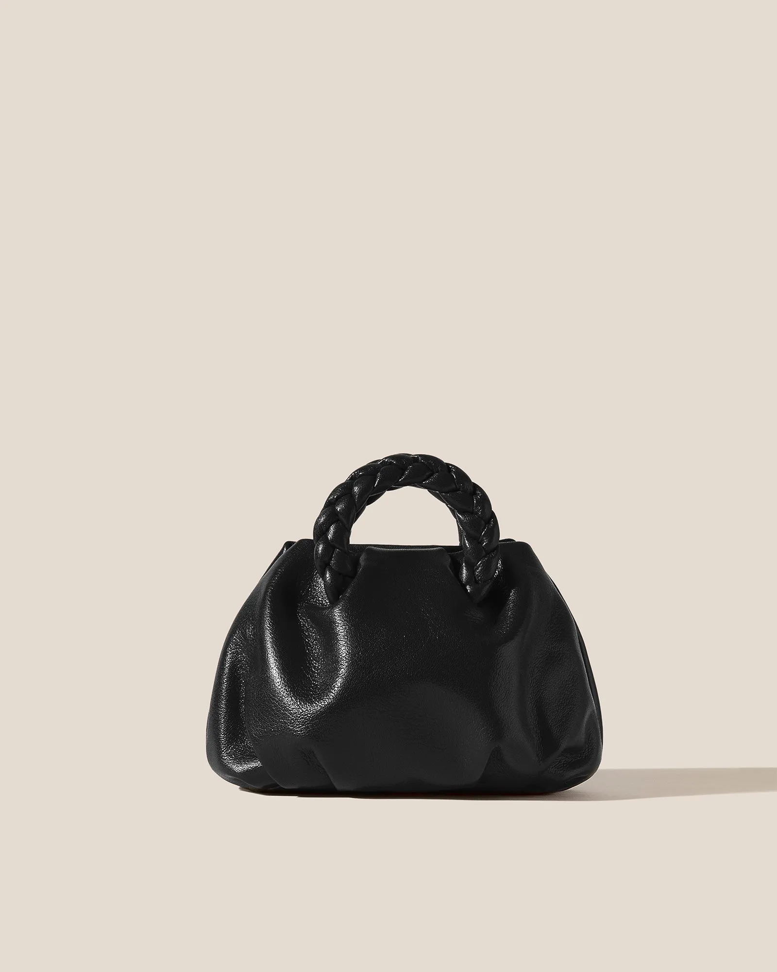 BOMBON SUPPLE SHINY - Plaited-handle Leather Handbag sold by Hereu Studio