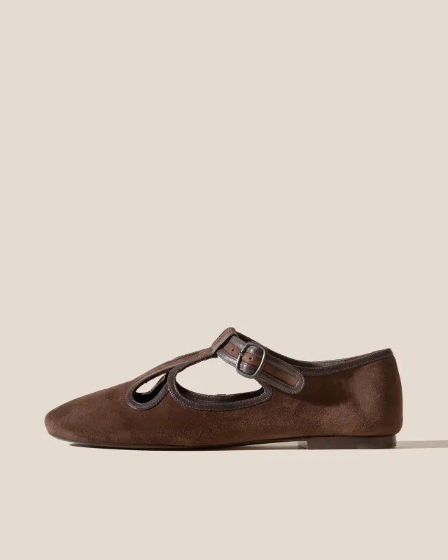 ONDARA SUEDE - Flat Cut-out Shoe sold by Hereu Studio