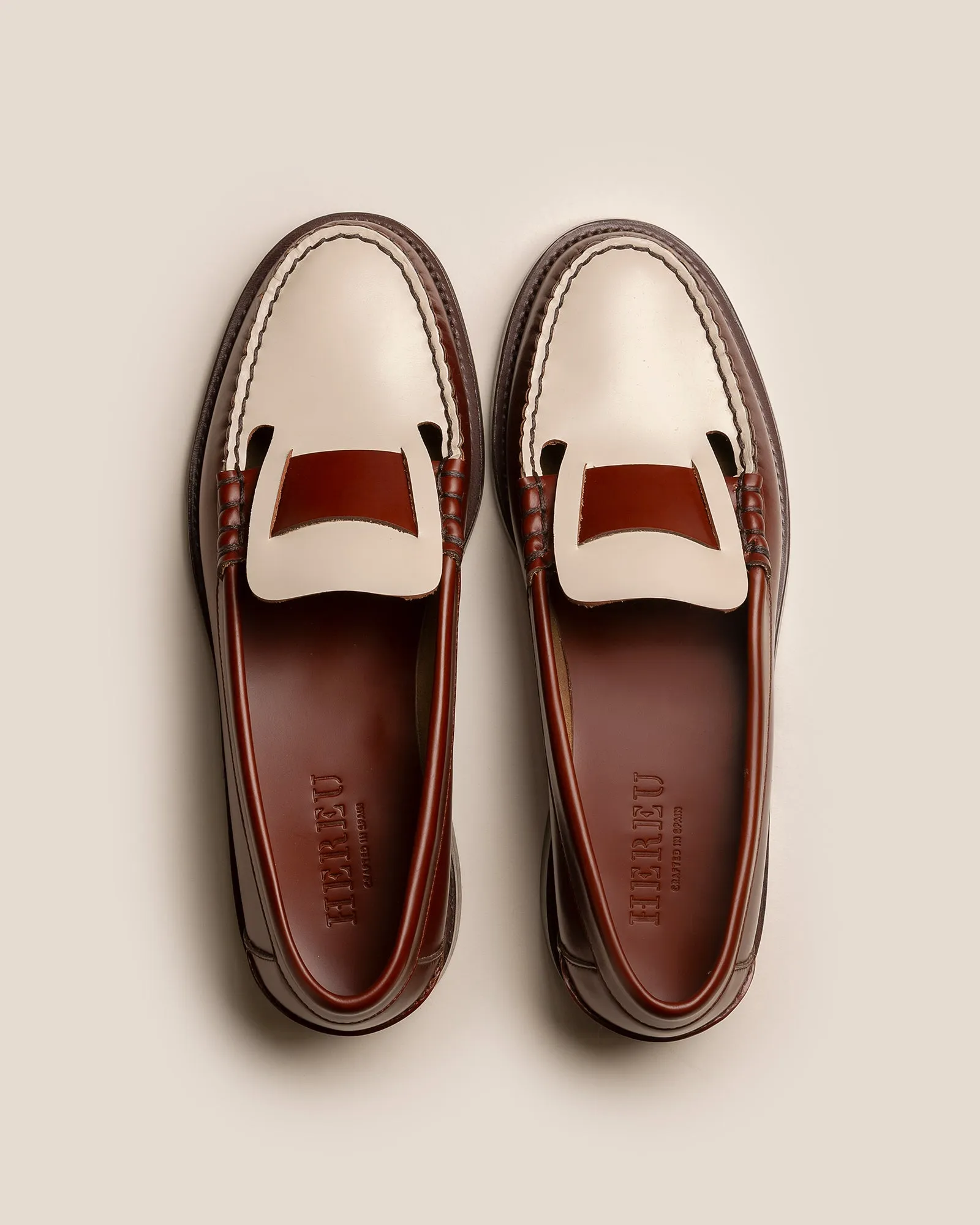 SINEU R BICOLOUR - Interlaced-detail Slip-on Loafer sold by Hereu Studio product image thumbnail 2