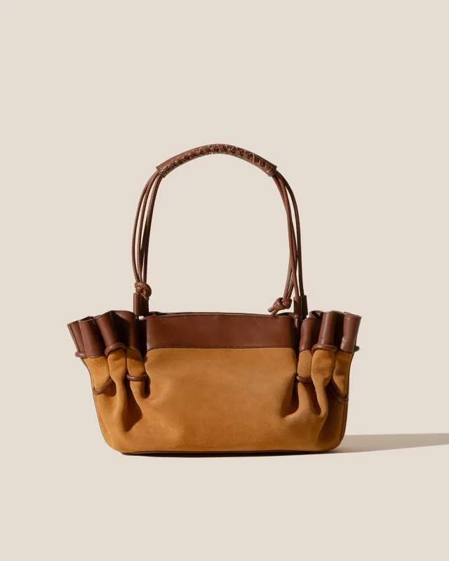 ARTA SUEDE - Pleated Shoulder Bag sold by Hereu Studio
