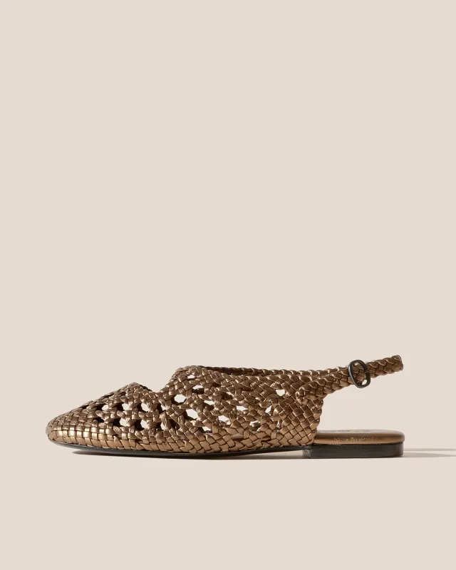 EMPURIA METALLIC - Woven Slingback Sandal sold by Hereu Studio