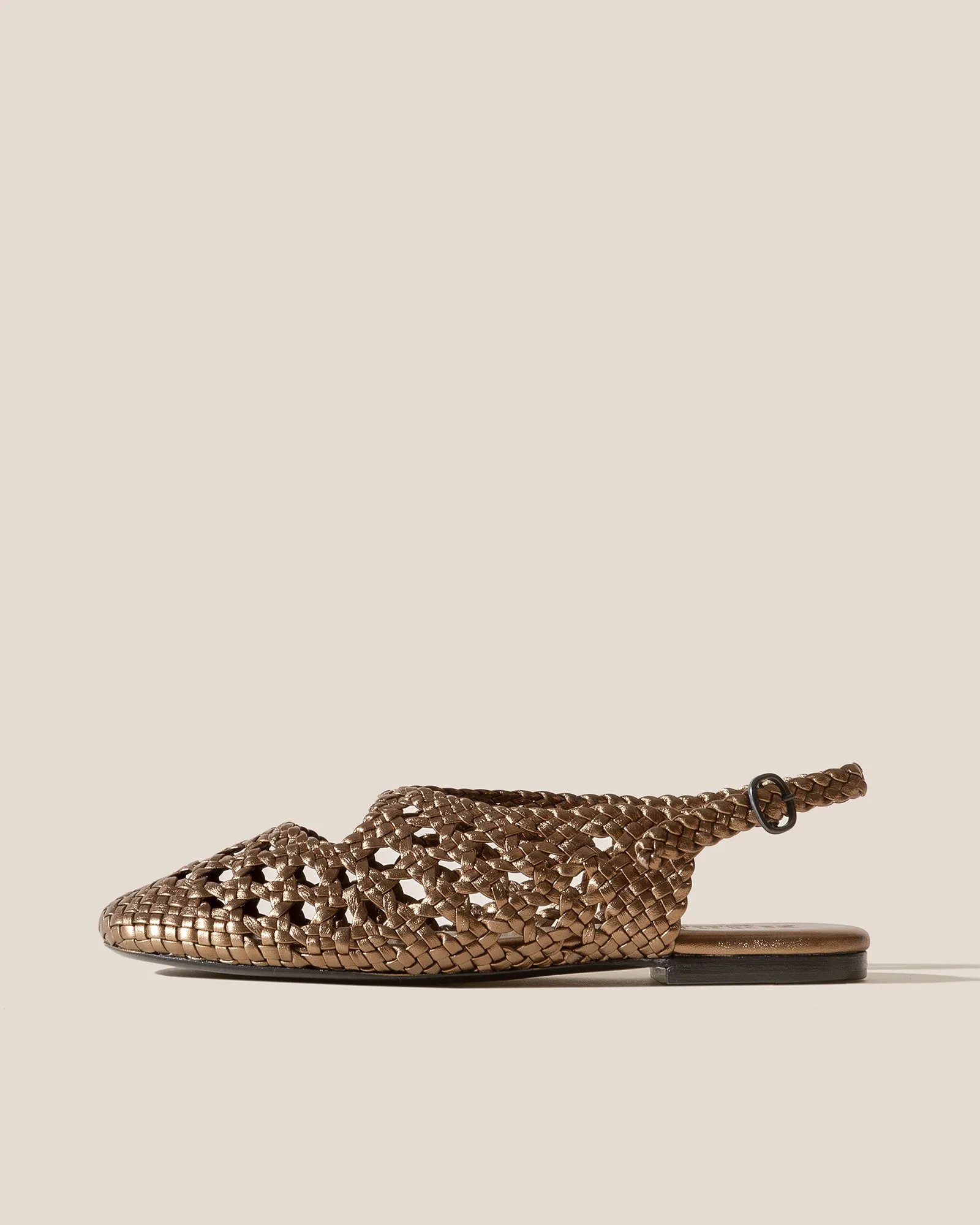 EMPURIA METALLIC - Woven Slingback Sandal sold by Hereu Studio