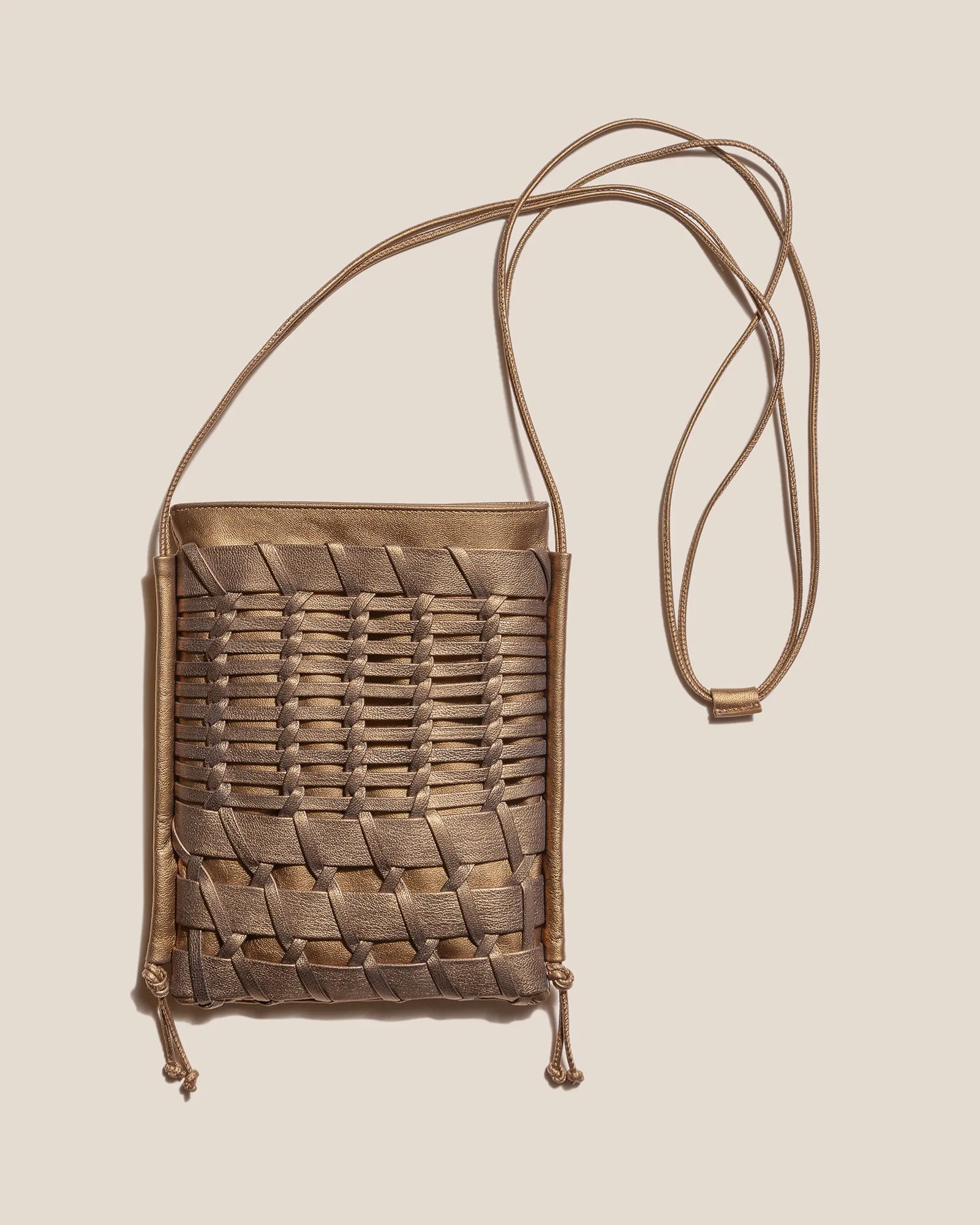 TRENA METALLIC - Flat Square Crossbody Bag sold by Hereu Studio