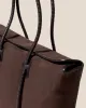 FORNA TOTE SUEDE - Leather Framed Shoulder Bag sold by Hereu Studio