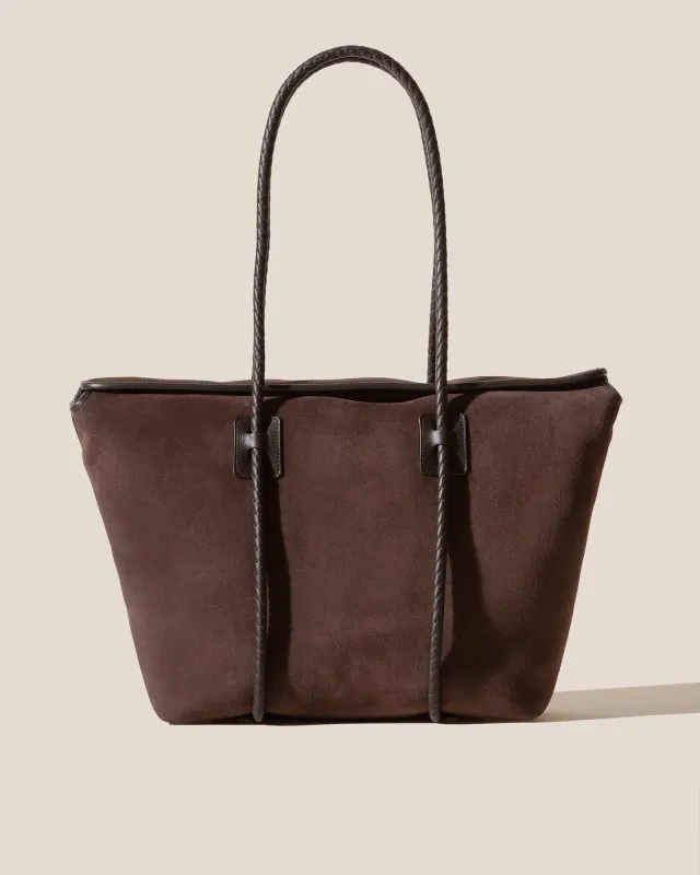 FORNA TOTE SUEDE - Leather Framed Shoulder Bag sold by Hereu Studio