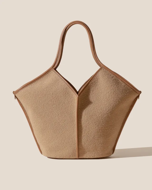 CALELLA WOOL - Leather-trimmed Tote Bag made by Hereu Studio