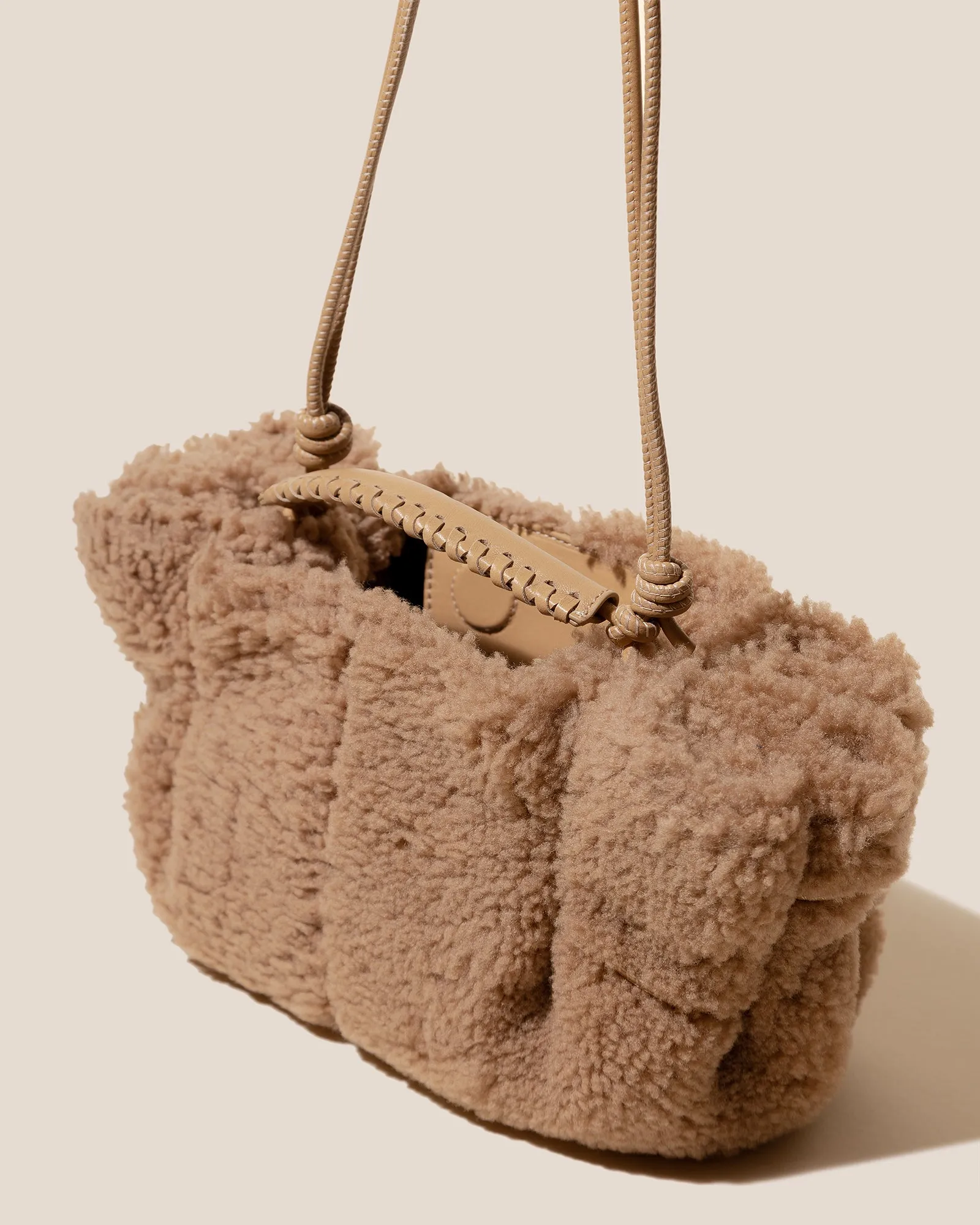 ARTA MINI CURLY SHEARLING - Pleated Crossbody Bag sold by Hereu Studio product image thumbnail 2