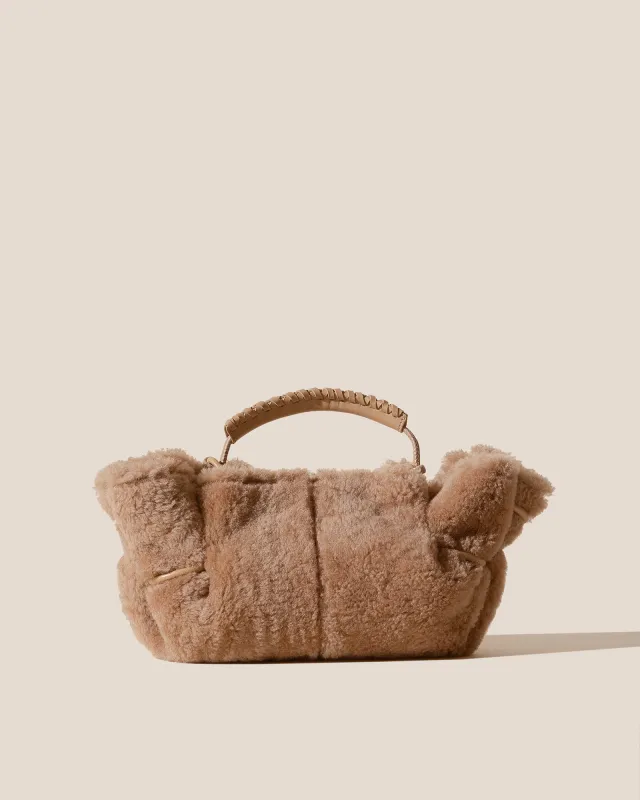 ARTA MINI CURLY SHEARLING - Pleated Crossbody Bag sold by Hereu Studio