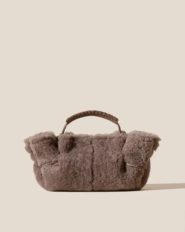 ARTA MINI CURLY SHEARLING - Pleated Crossbody Bag sold by Hereu Studio