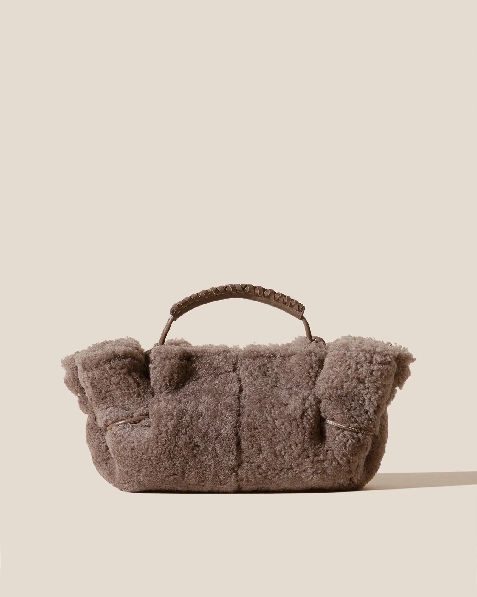 ARTA MINI CURLY SHEARLING - Pleated Crossbody Bag sold by Hereu Studio