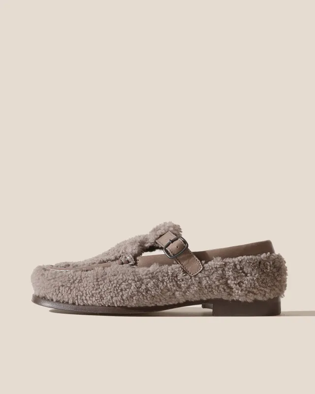 ALBER CURLY SHEARLING - T-bar Loafer sold by Hereu Studio
