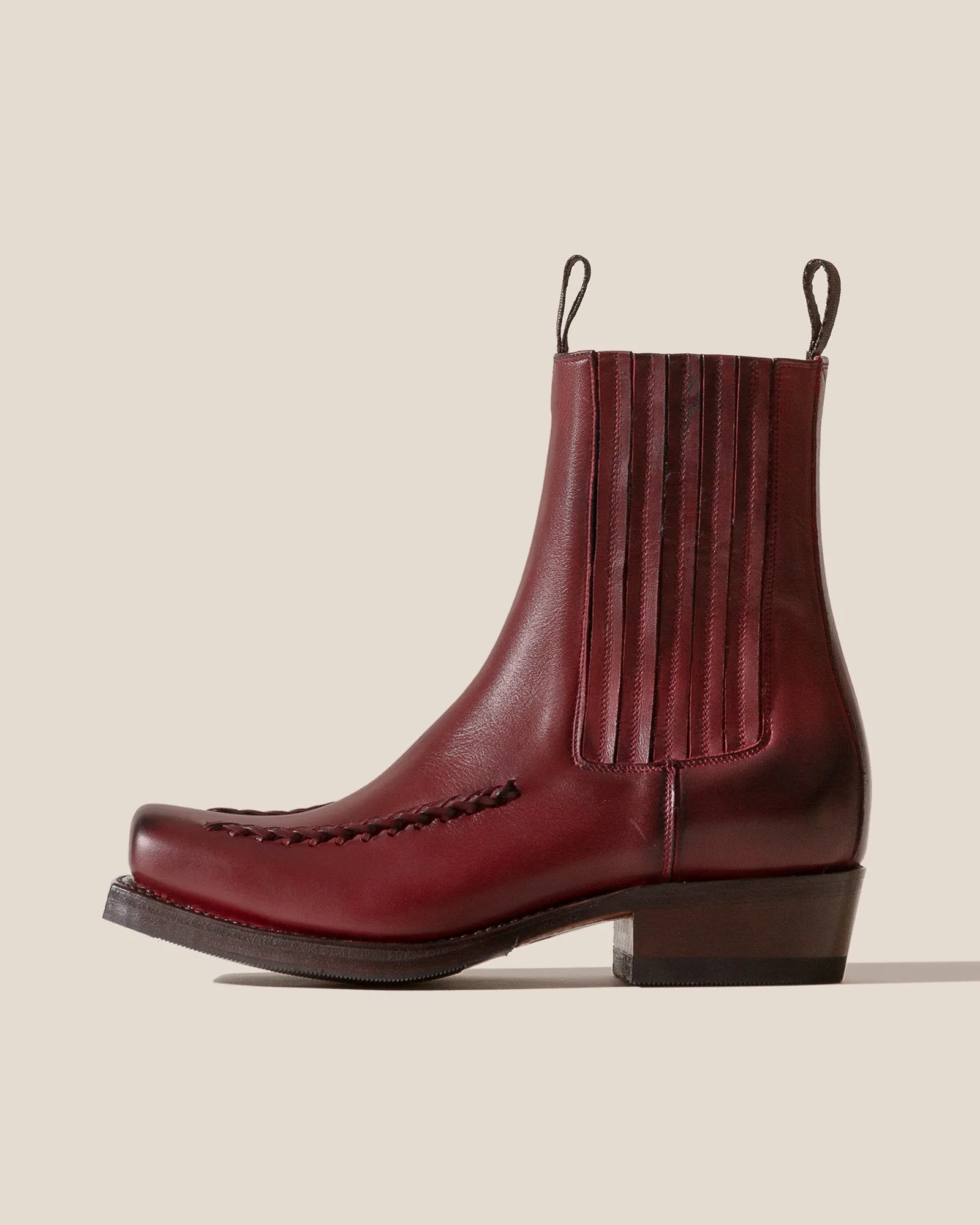 AGULLA - Square-Toe Braided Detail Chelsea Boot sold by Hereu Studio