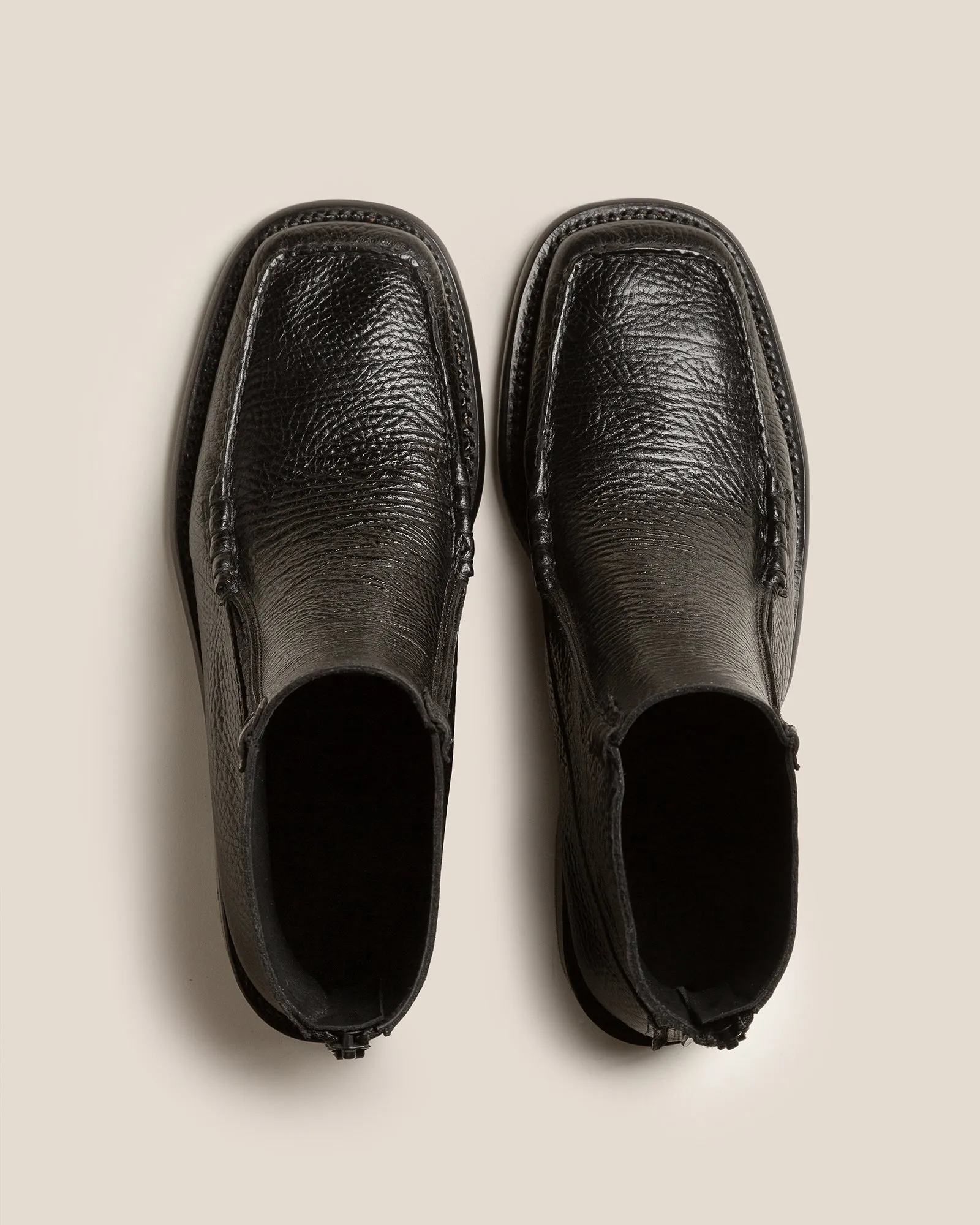 QUADRA GRAINY - Men's Square-Toe Low Calf Zipped Boot sold by Hereu Studio product image thumbnail 2