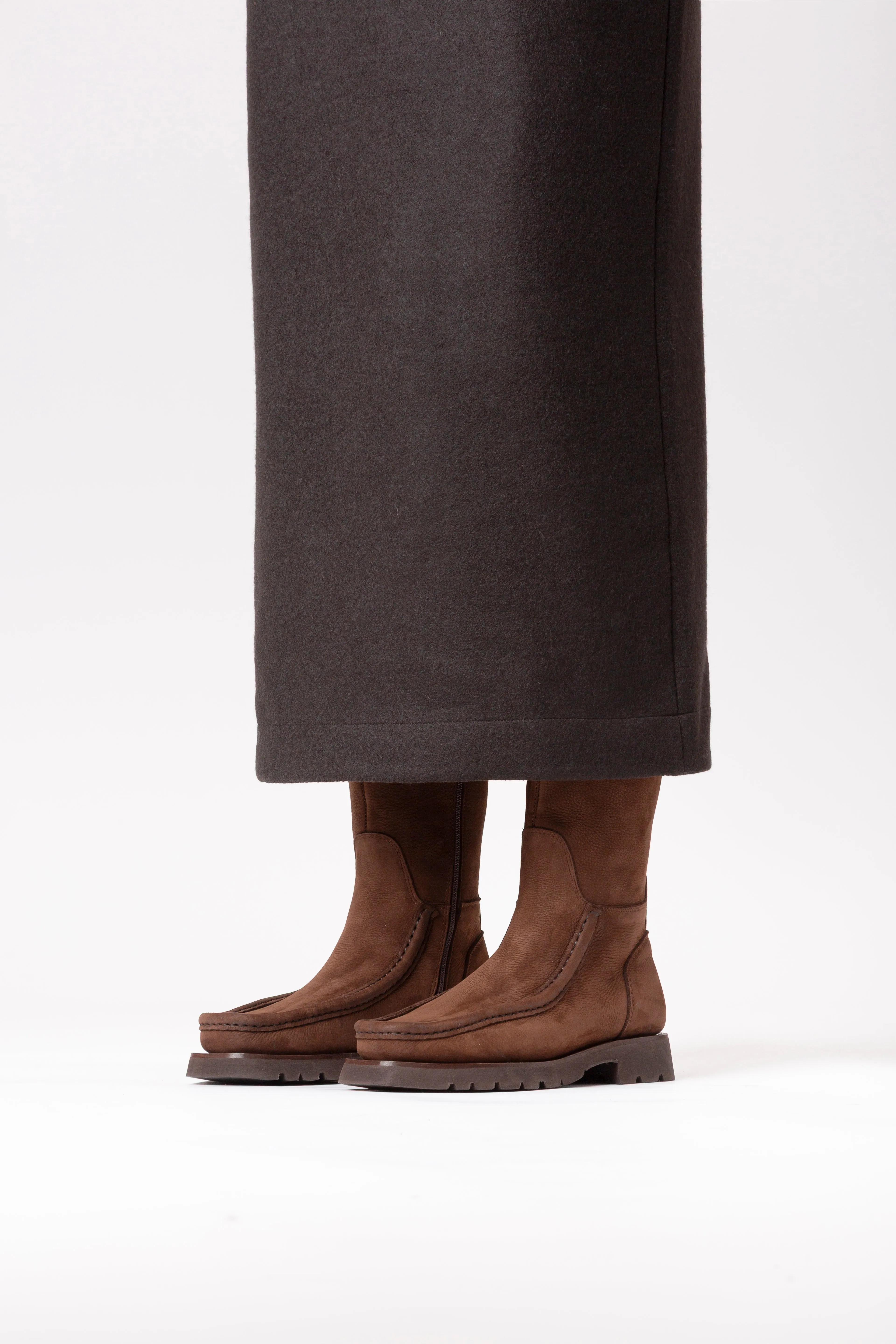 RIERA SPORT HIGH NOBUCK - Moc Toe Knee High Boot sold by Hereu Studio product image thumbnail 5