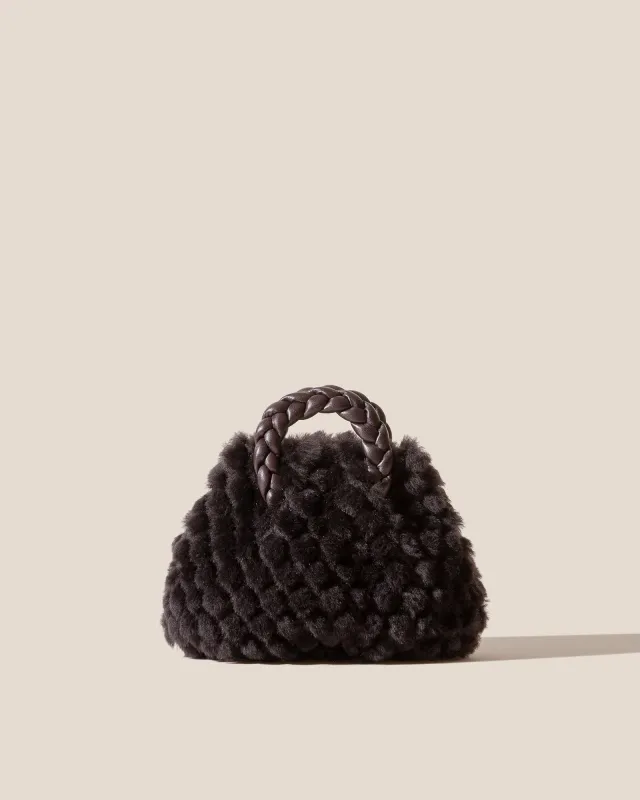 BOMBON QUILTED SHEARLING - Plaited-handle Leather Handbag sold by Hereu Studio